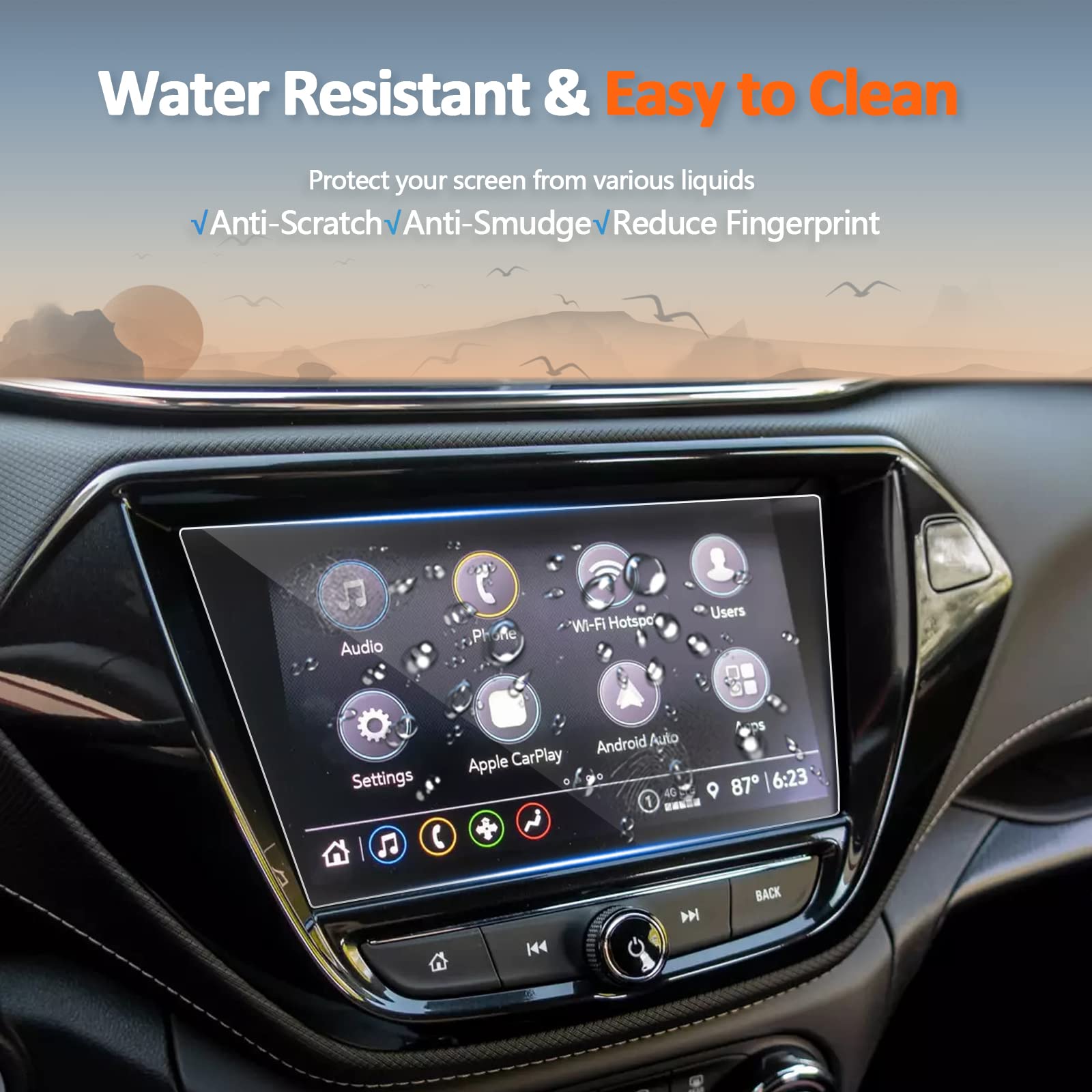 Cdefg Screen Protector For Chevrolet Trailblazer Accessories 2023 2022 2021 (Lt/Activ/Rs) Touchscreen Navigation Radio Display Cover (8 Inch Tempered Glass)