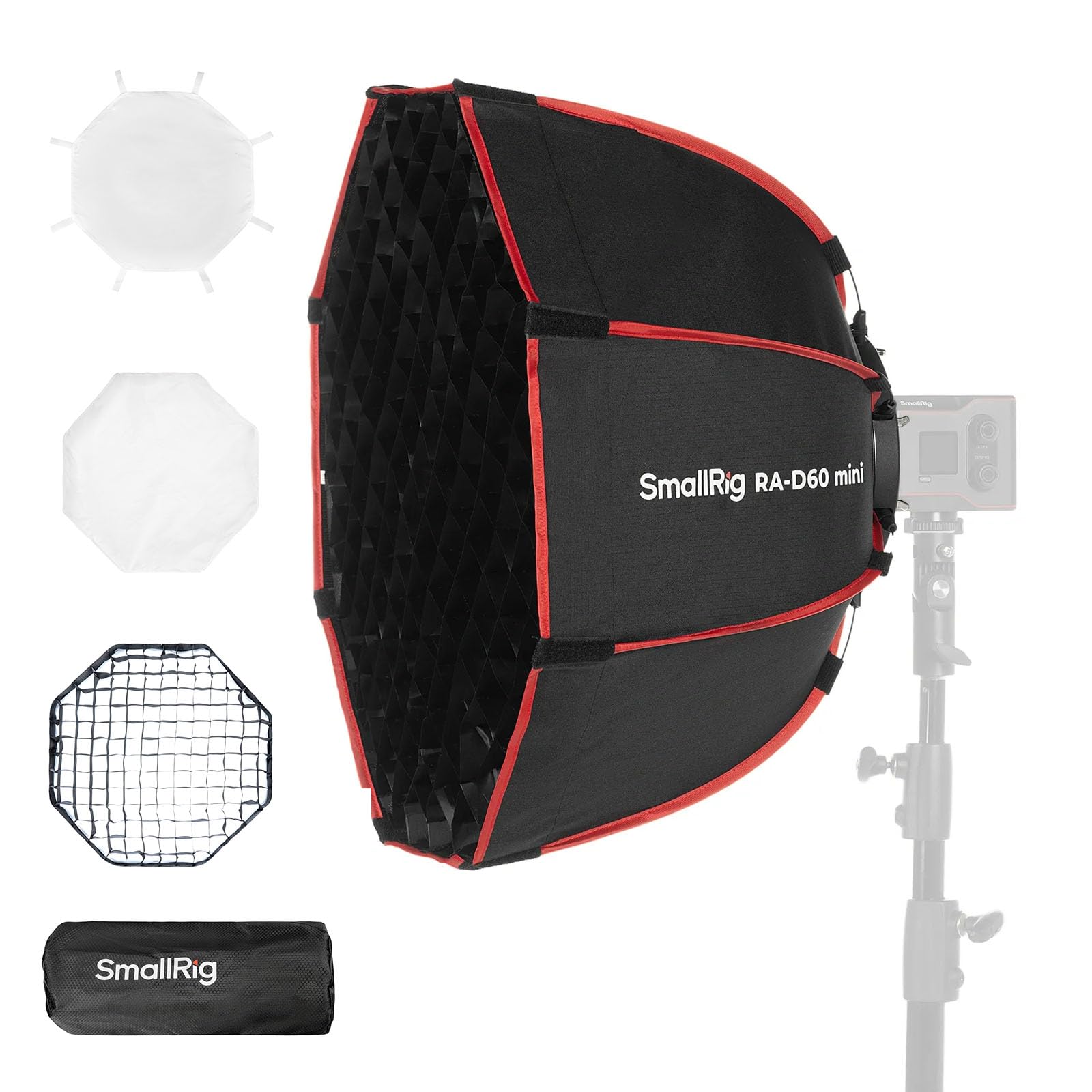 SmallRig RA-D60 Parabolic Softbox, 23.6 Quick Release Softbox with Carrying Bag, Compatible with SmallRig RC60 /RC100 Series COB