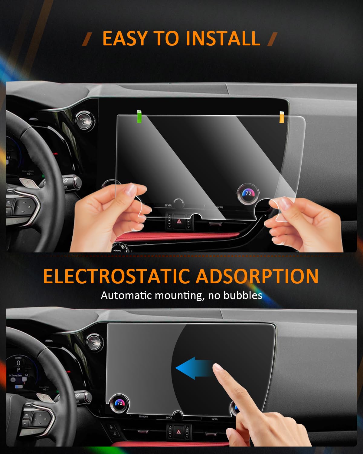 CDEFG 14 Inch Tempered Glass Screen Protector for 2022-2025 Lexus NX (NX 250/NX 350/NX 350h) - Durable GPS Navigation DashBoard Access