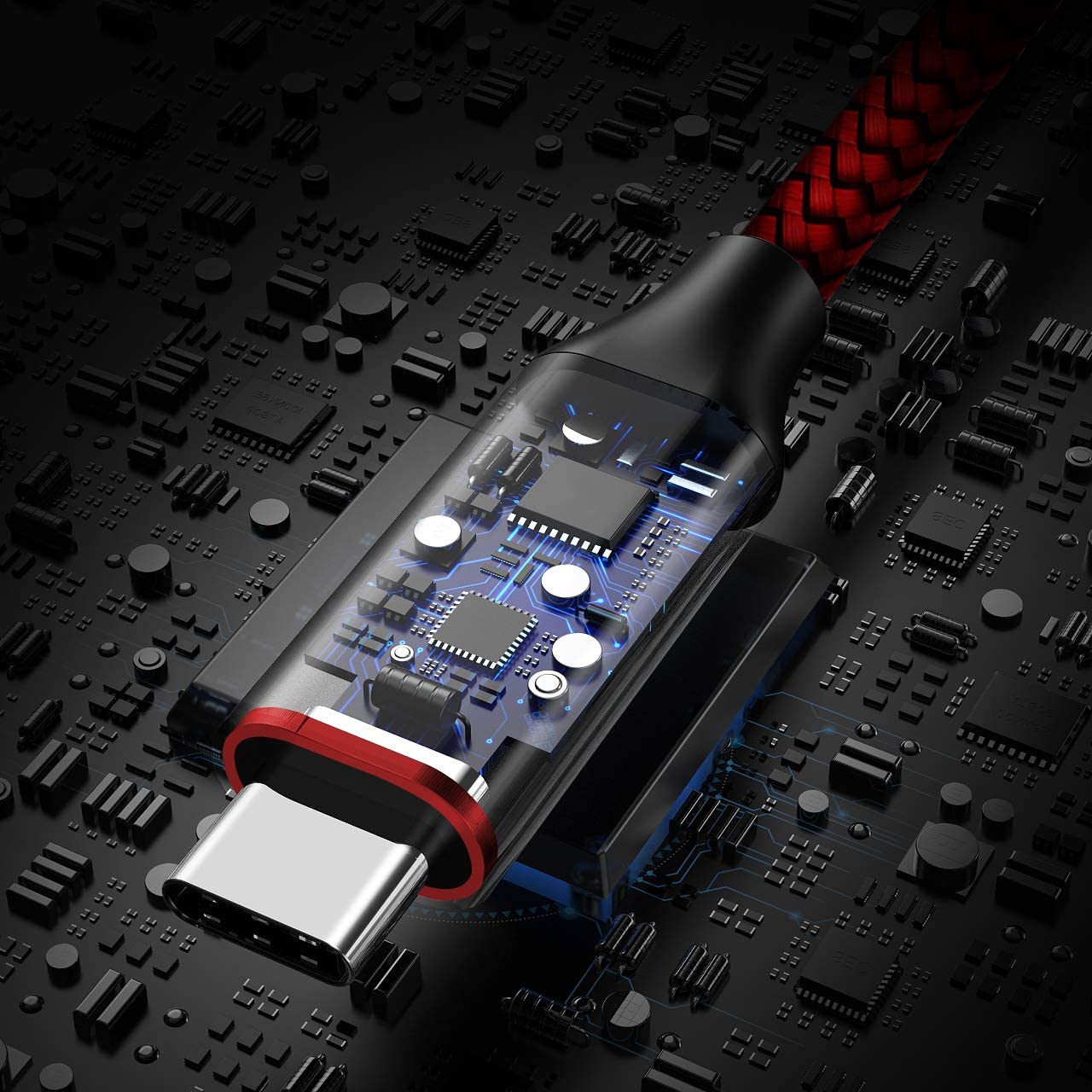 Etguuds 2 Pack 3.3Ft Usb C Cable 3A Fast Charge, Usb A To Type C Charger Cord Braided For Samsung Galaxy A10E A15 A25 A54 A51 A5