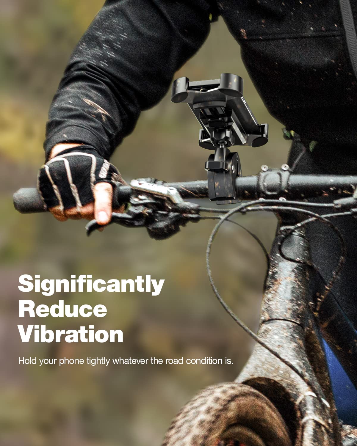 Uniwit Universal Bike Phone Mount,Motorcycle Phone Holder Sturdy And Secure,One Hand Operation,360Rotation,Security Lock,Compati