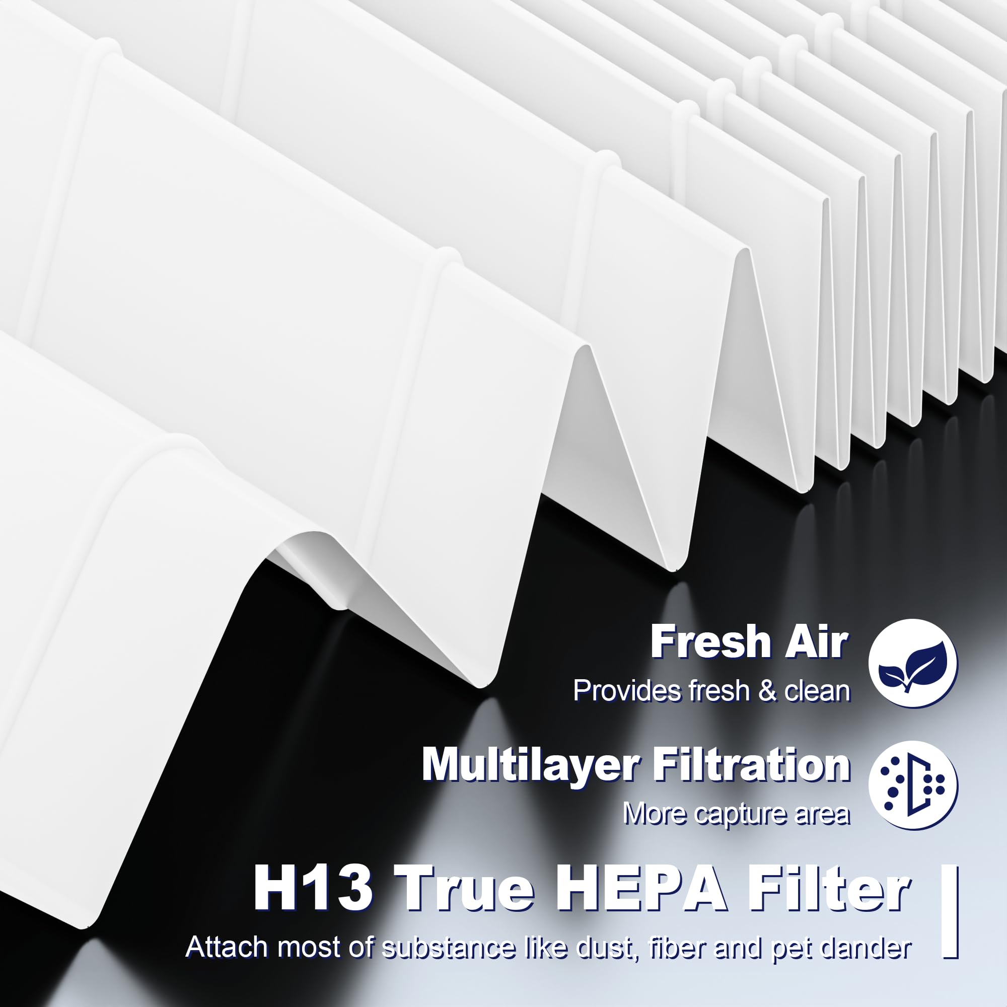 Mk01 & Mk06 True Hepa Filter Replacement For Mk01, Mk06, Tz K1 And Dh Jh01 Air Purifier, Pet Dander Version, Green, 2 Pack