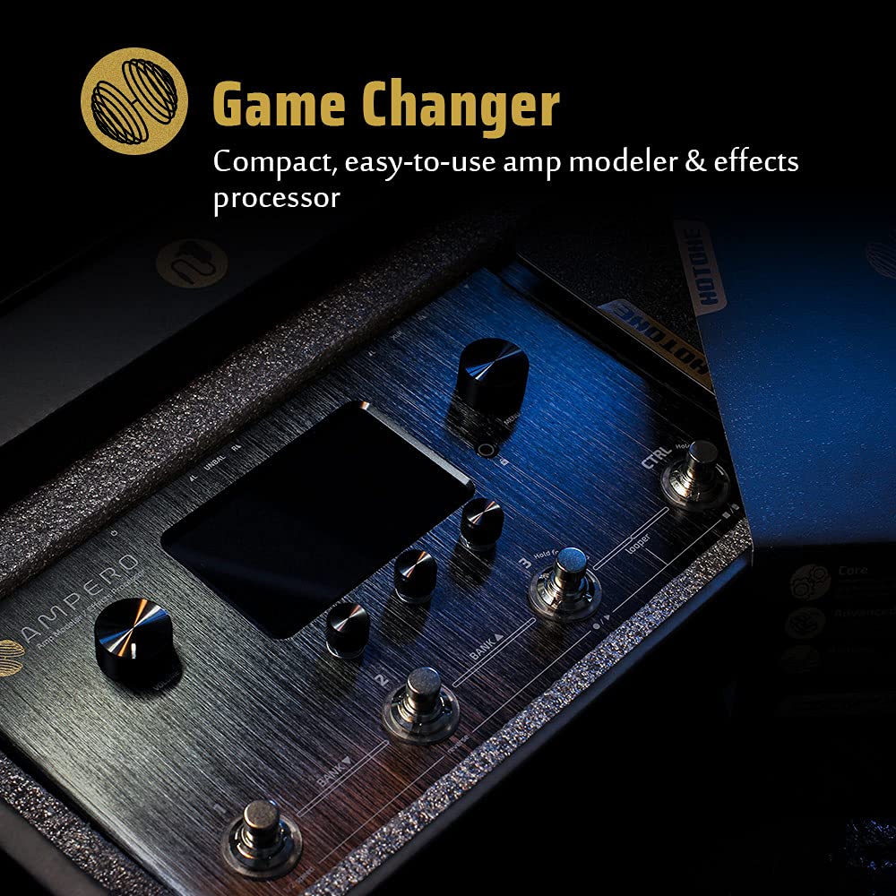 Hotone Ampero Mp 100 Guitar Bass Amp Modeling Ir Cabinets Simulation Multi Language Multi Effects With Expression Pedal Stereo O