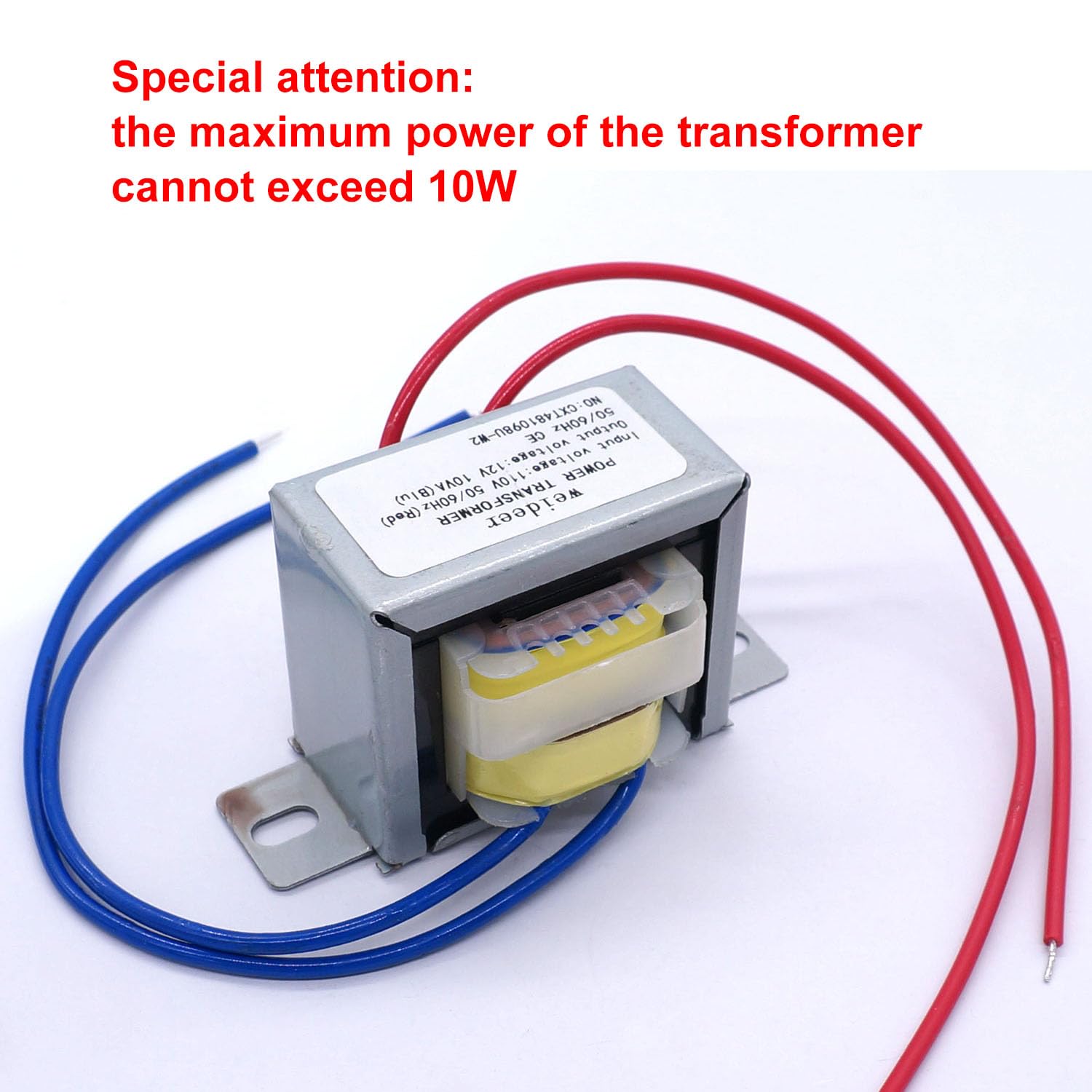 Weideer Input Ac 110V 50/60Hz Output Ac 12V 10Va Power Transformer Ac/Ac Single Phase Transformer For Lighting Power Supplies, A