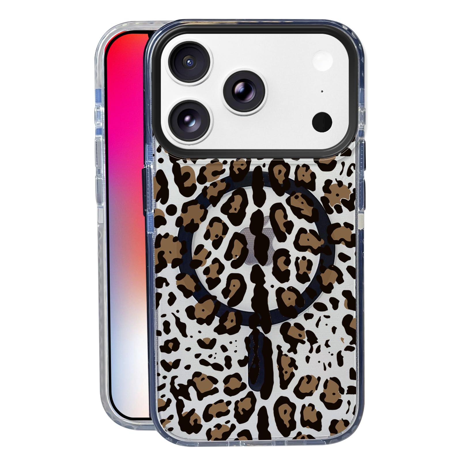 Nimeey Brown Leopard Print for iPhone 17 Pro Max Case,MagSafe Compatible,Matte Soft Slim Shockproof Cover,Anti-Fingerprint,Anti-