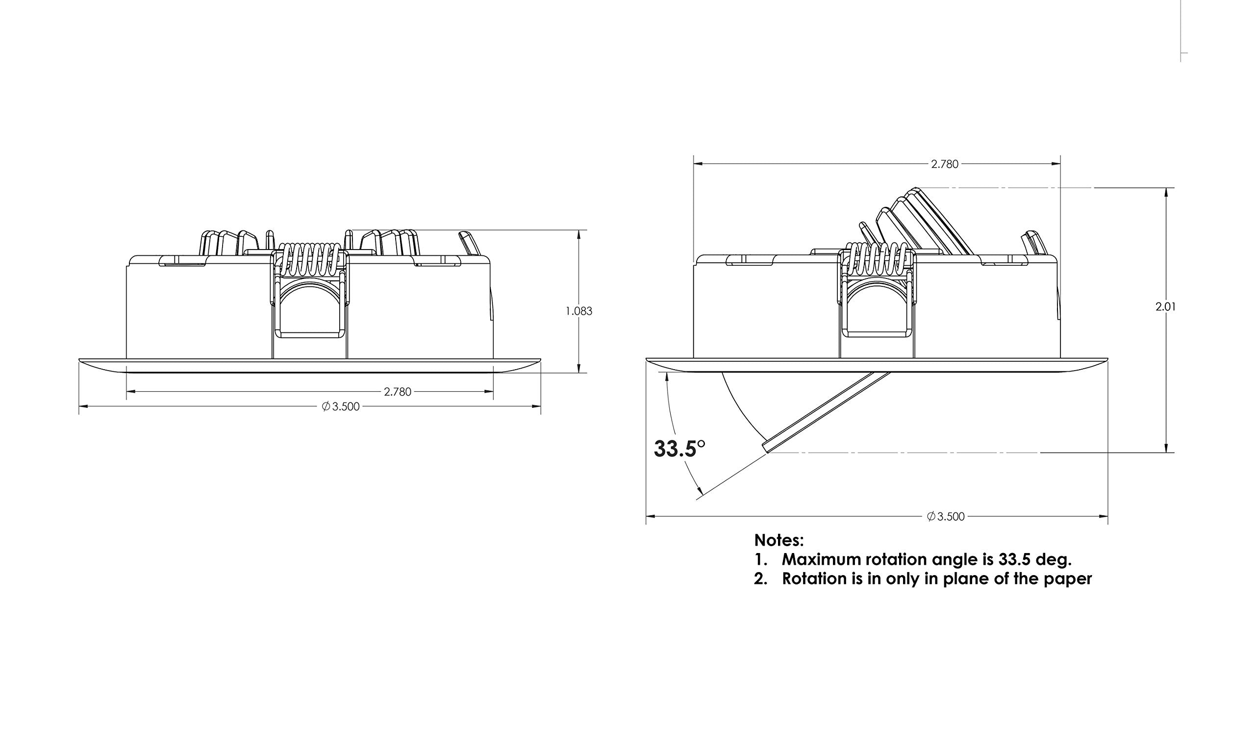 Mirage Down Light, White, Warm White, Positionable,WBLITB01MDRKEUJ