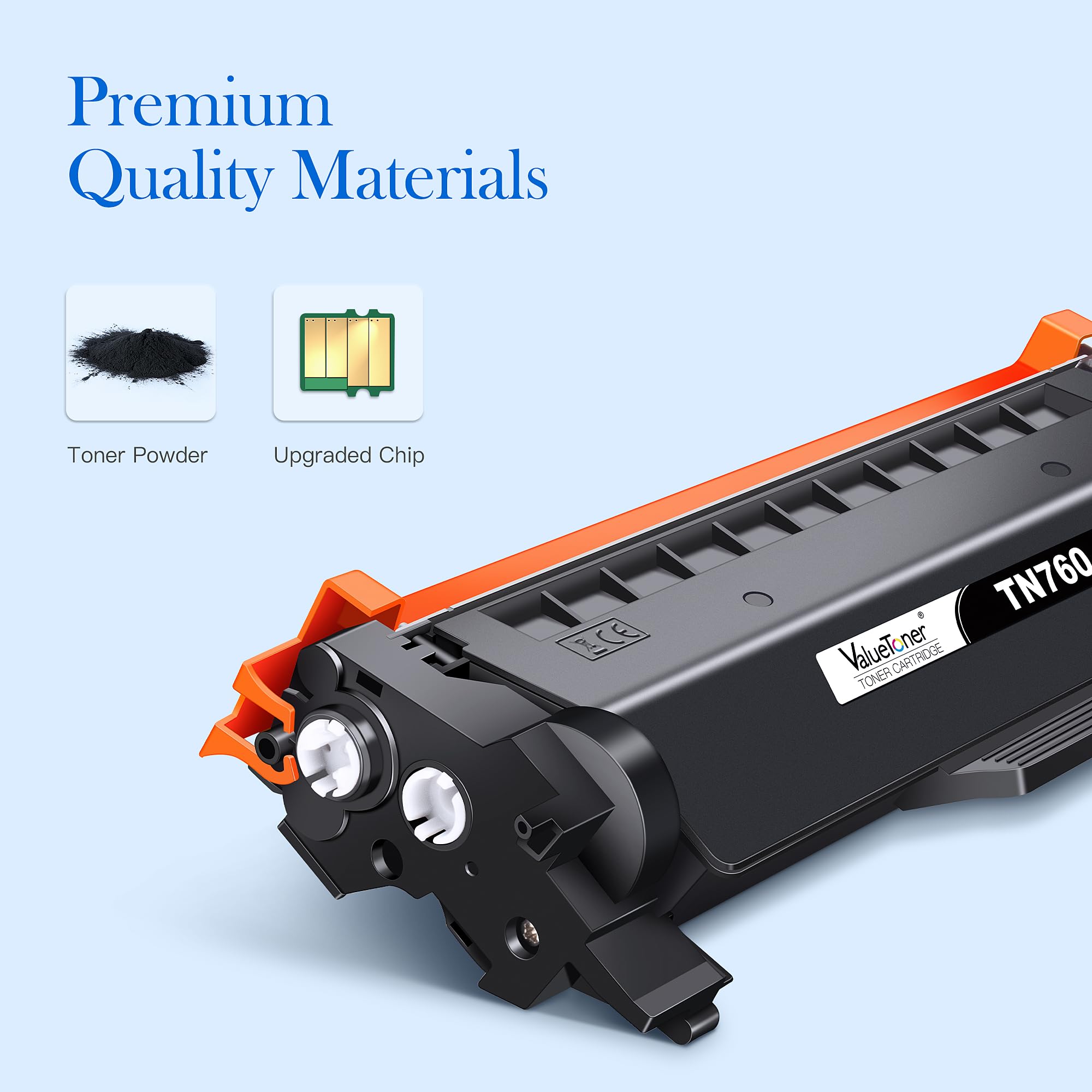 Valuetoner Tn760 Toner For Brother Printer Compatible For Brother Toner Tn 730/Tn 760 Use With Brother Hl L2350Dw Hl L2395Dw Hl