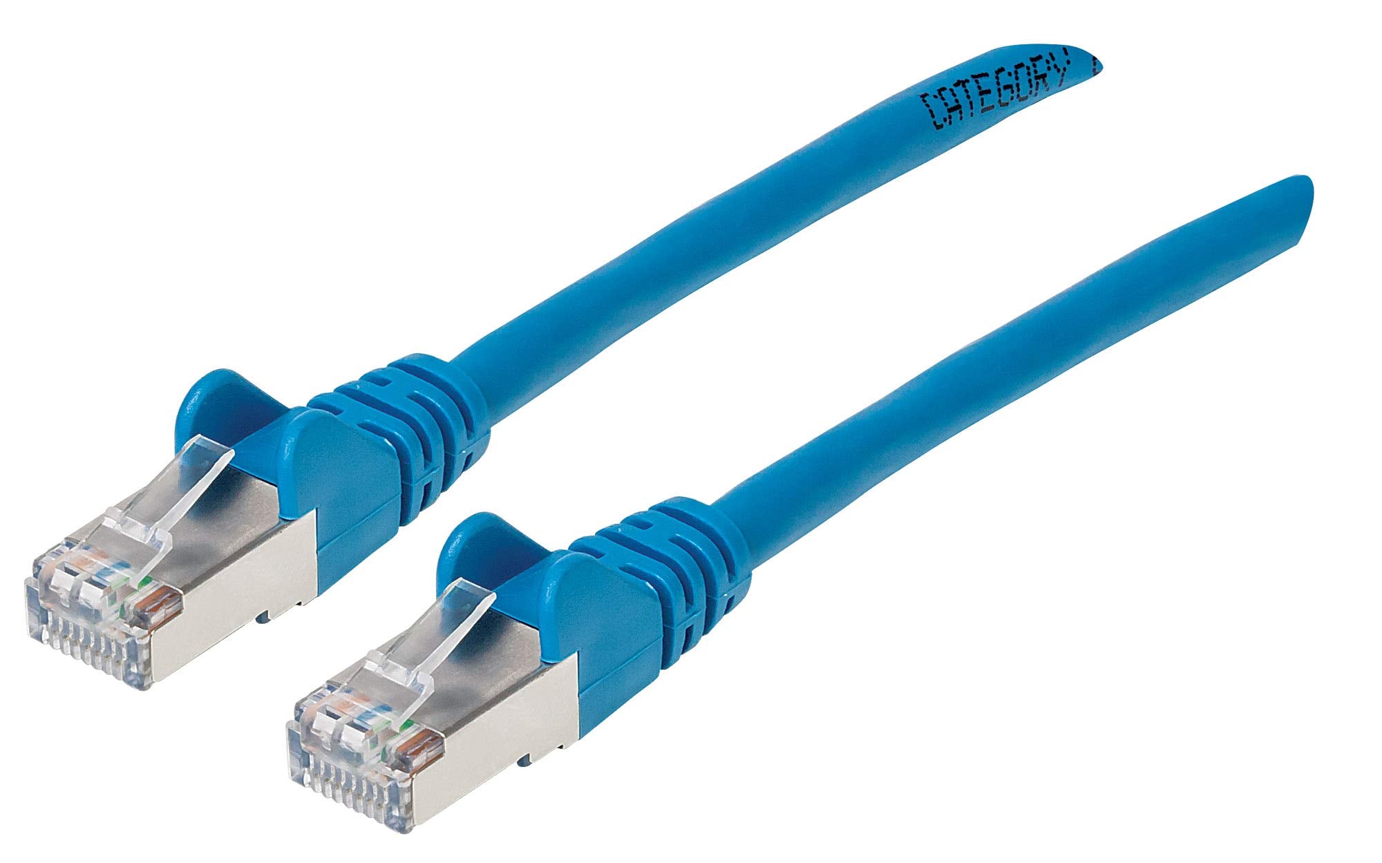 Augmented Category 6, Cat6A S/Ftp Patch Cable, 14 Ft, Blue Copper, 26 Awg, Snag-