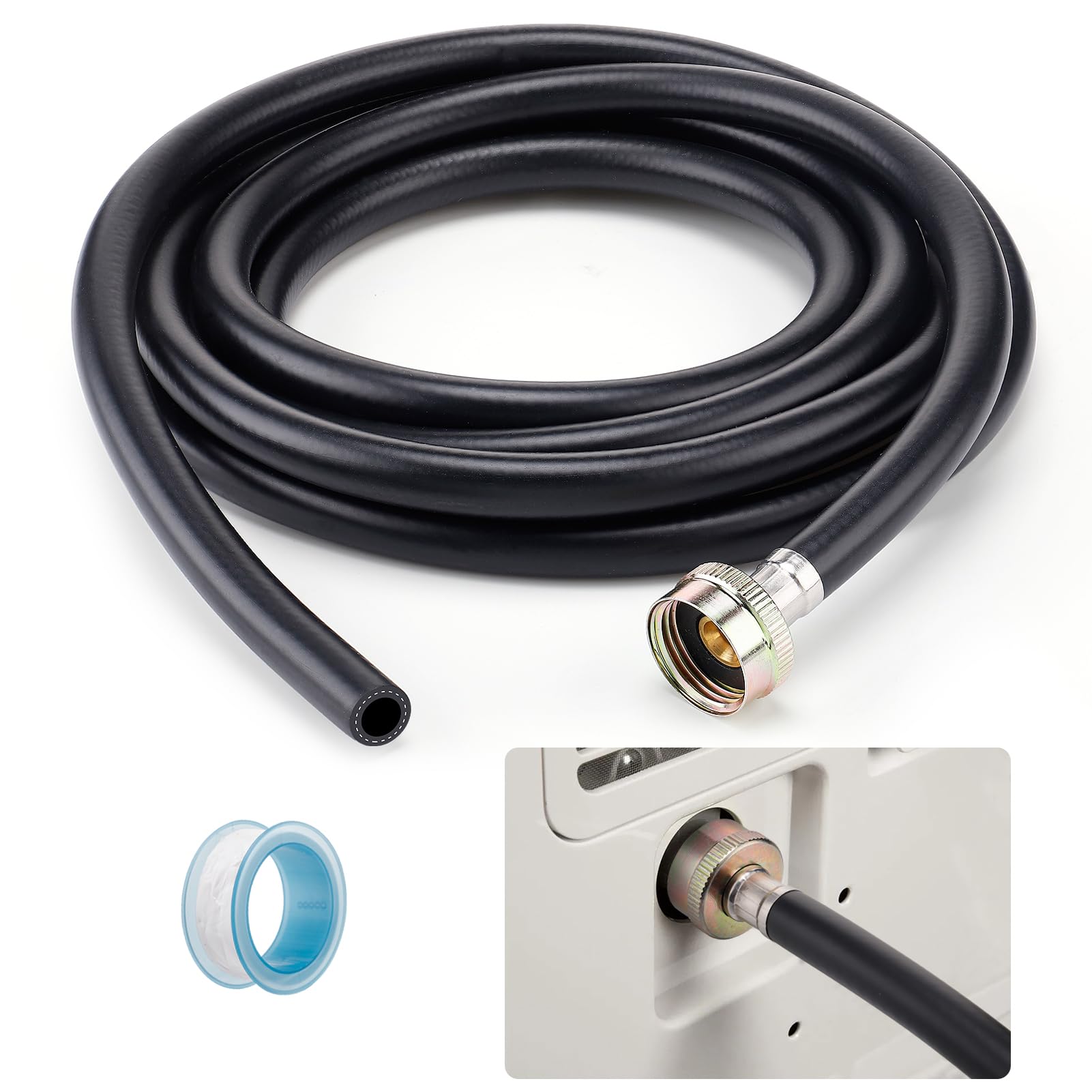 Leakproof Dehumidifier Drain Hose 3/4'' Fht   12 Ft Thickened Dehumidifier Hose With Rustproof Durable Connector, No Kink And Ea