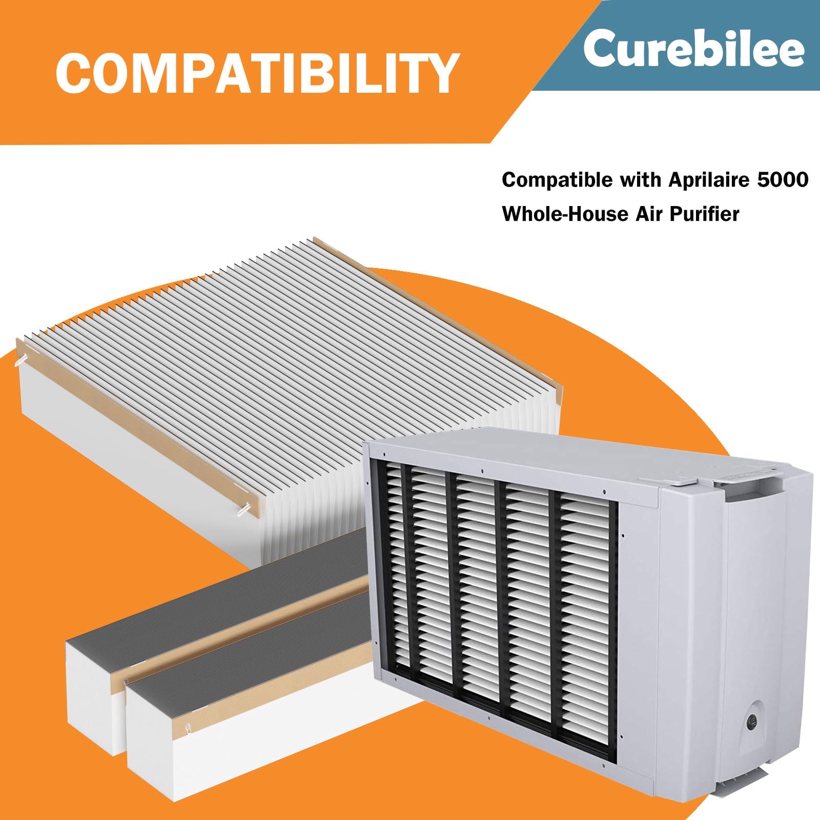 501 Replacement Furnace Filter Compatible With Aprilaire 5000 Whole House Air Purifier   16X25X6 Merv 15, Clean Air & Dust, 3 Pa