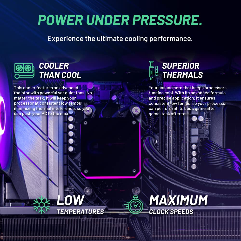 Skytech Gaming Azure Gaming Pc Desktop � Amd Ryzen 7 7700X 4.5 Ghz, Nvidia Rtx 4070, 1Tb Nvme Ssd, 32Gb Ddr5 Ram Rgb, 650W Gold Psu, 360Mm Aio, 11Ac Wi Fi, Windows 11 Home 64 Bit,Black