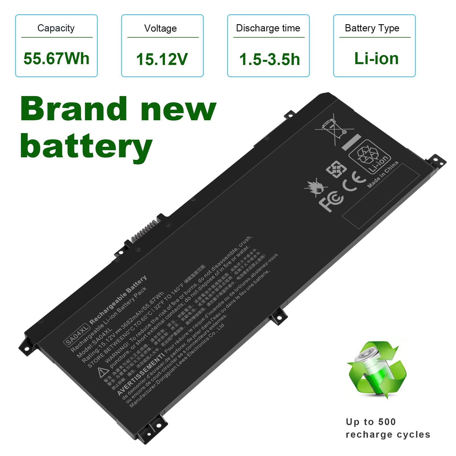 Sa04Xl Sao4Xl Battery For Hp Envy X360 15M Ds0011Dx 15M Dr0012Dx 15M Dr0011Dx 15M Ds0Xxx 15M Dr0Xxx 15T Dr100 15M Dr1Xxx 17T Cg1