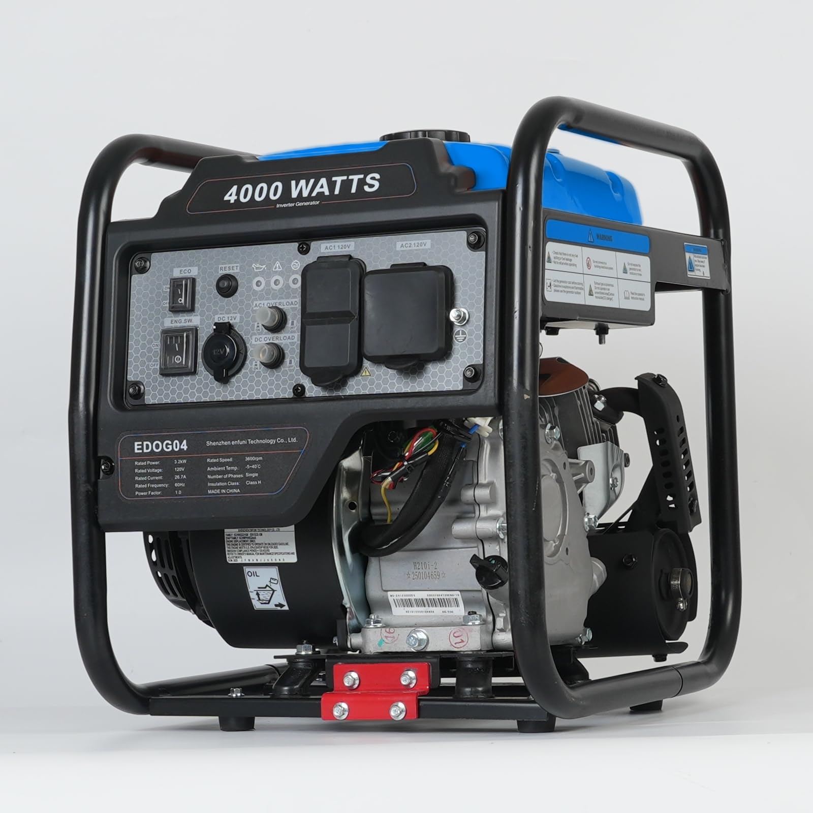 Gasxcel 4000W Gas Generator For Home Use, Portable Gas Power Inverter Generator For Emergency Backup, Camping, Rv & Outdoor Use