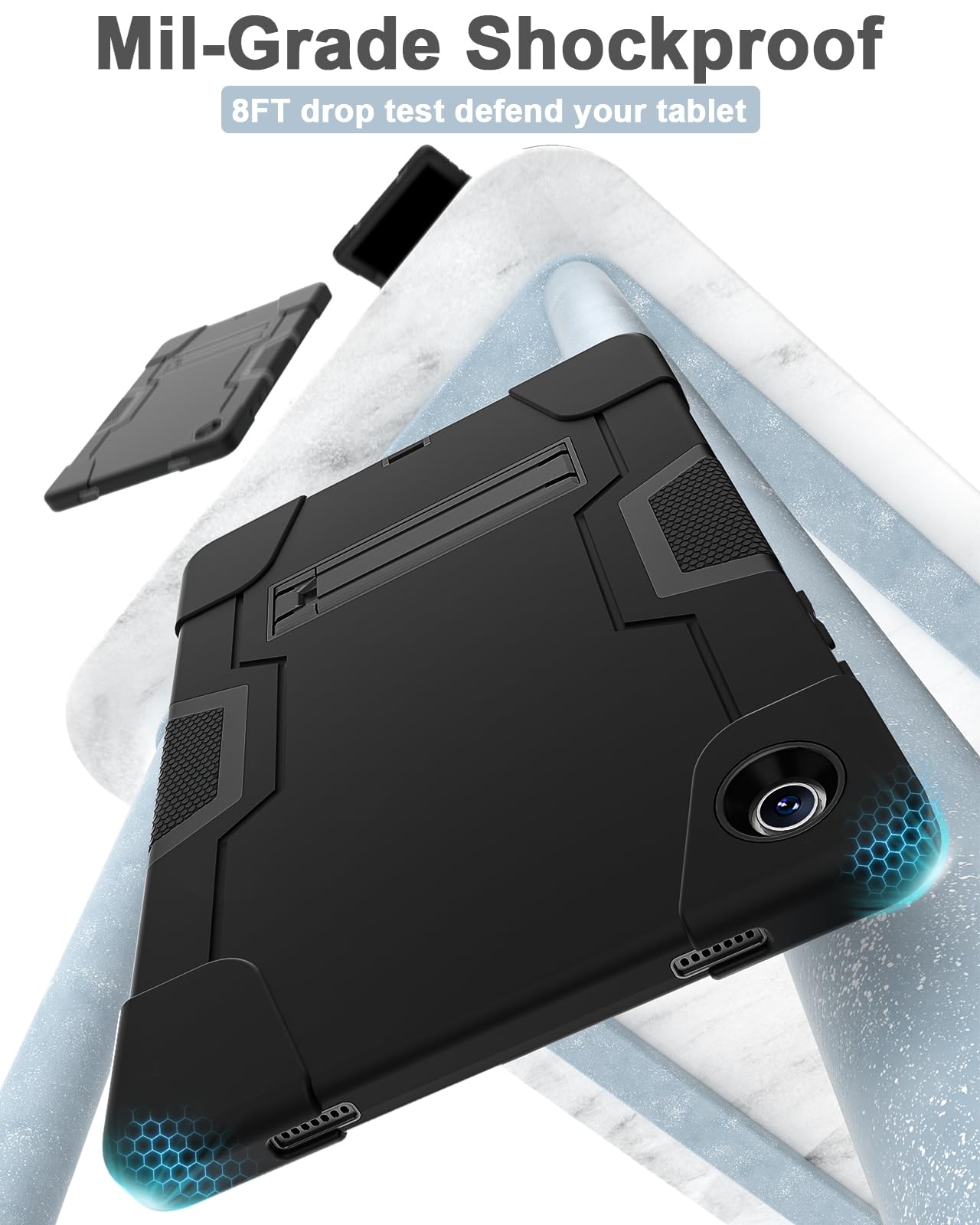 Wesorol Galaxy Tab A9 Plus Case,Samsung Tablet A9 Plus Case With Built In Screen Protector Kickstand,Hybrid Shockproof Samsung G