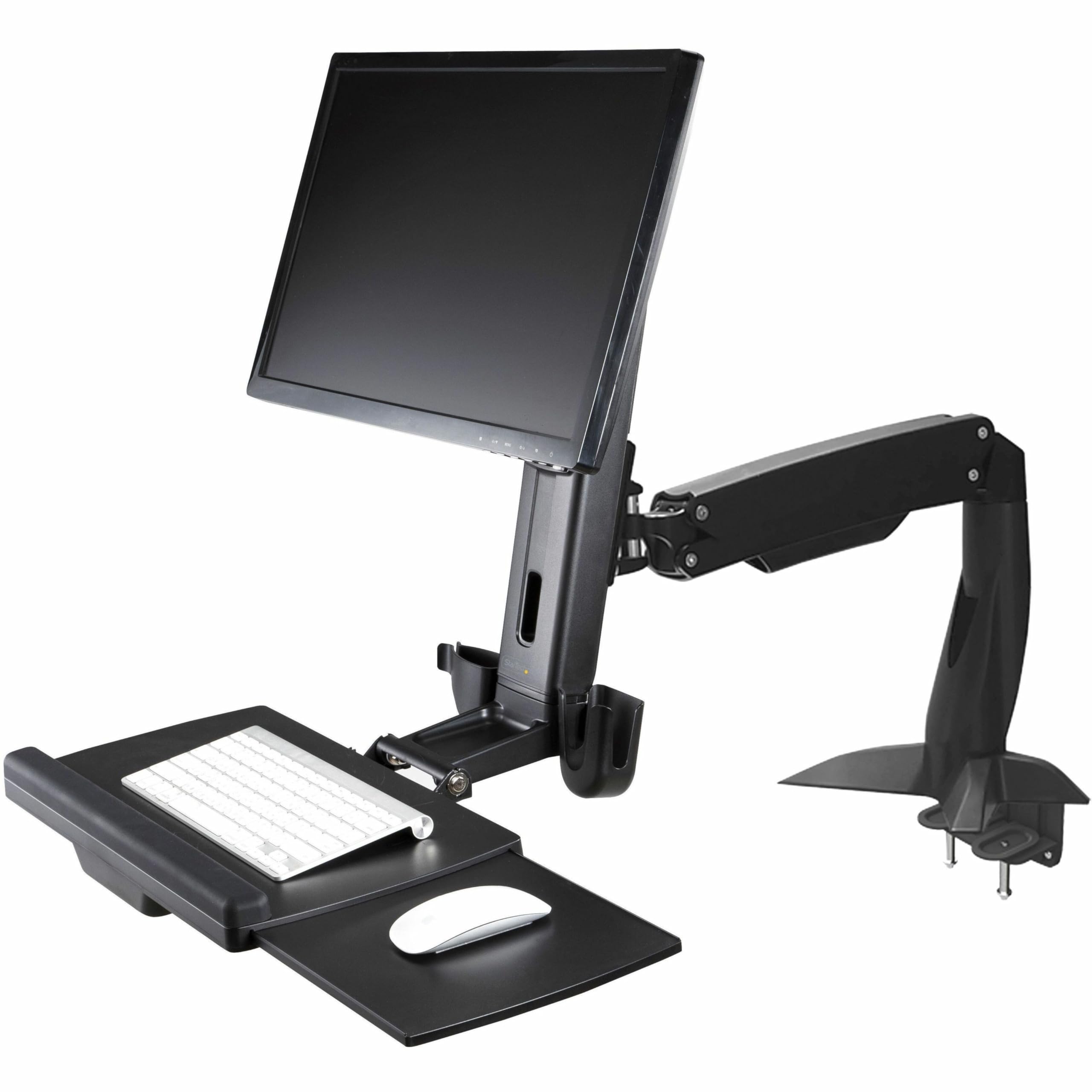 Startech.Com Sit Stand Monitor Arm   Desk Mount Adjustable Sit Stand Workstation Arm For Single 34'' Vesa Mount Display   Ergono
