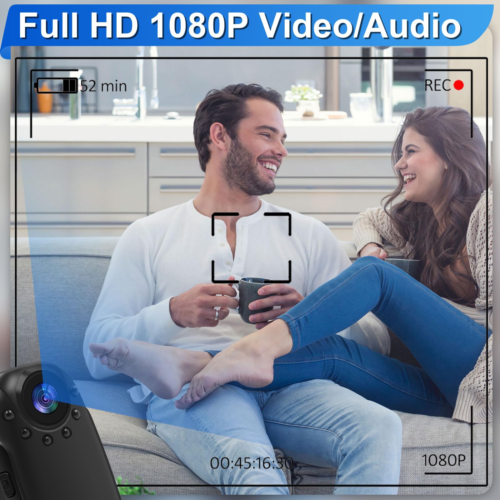 Hkfug Mini Body Camera, 1080P Hd Portable Video Recorder With Night Vision, Motion Detection 10Hr Recording Pocket Body Cameras