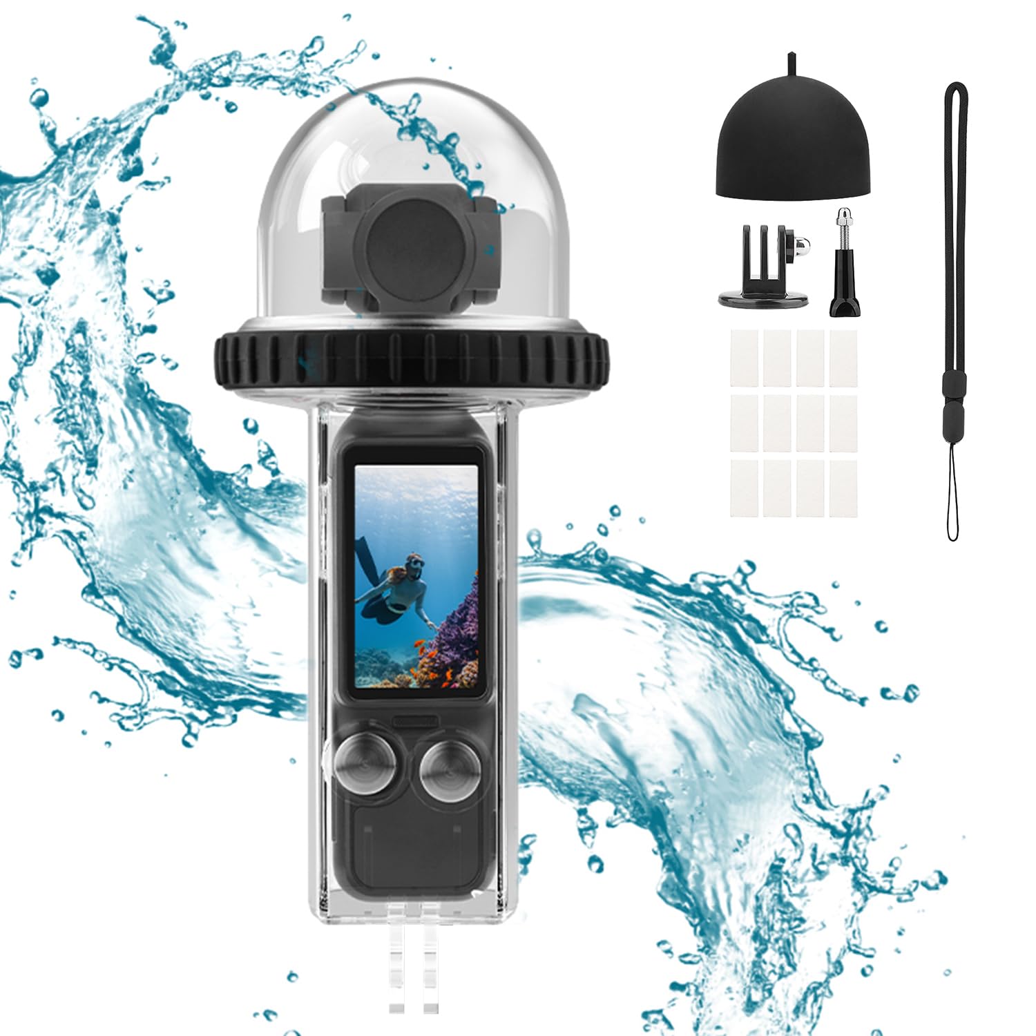 Hafoko 40M (131Ft) Osmo Pocket 3 Underwater Dive Case Housing Protective Housing Shell For Dji Osmo Pocket 3 Waterproof Accessor