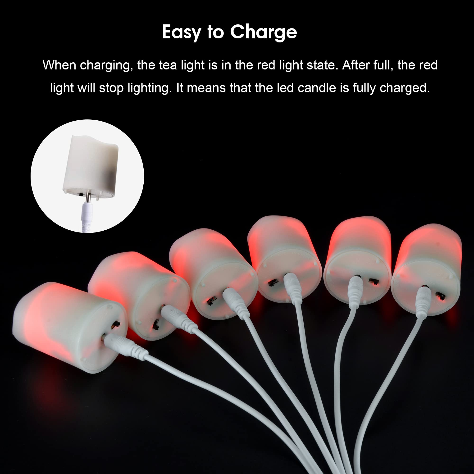 Daord Usb Rechargeable Flameless Led Tea Lights Warm White Votive Candles With Remote Battery Flickering Tealights Candle For Ha