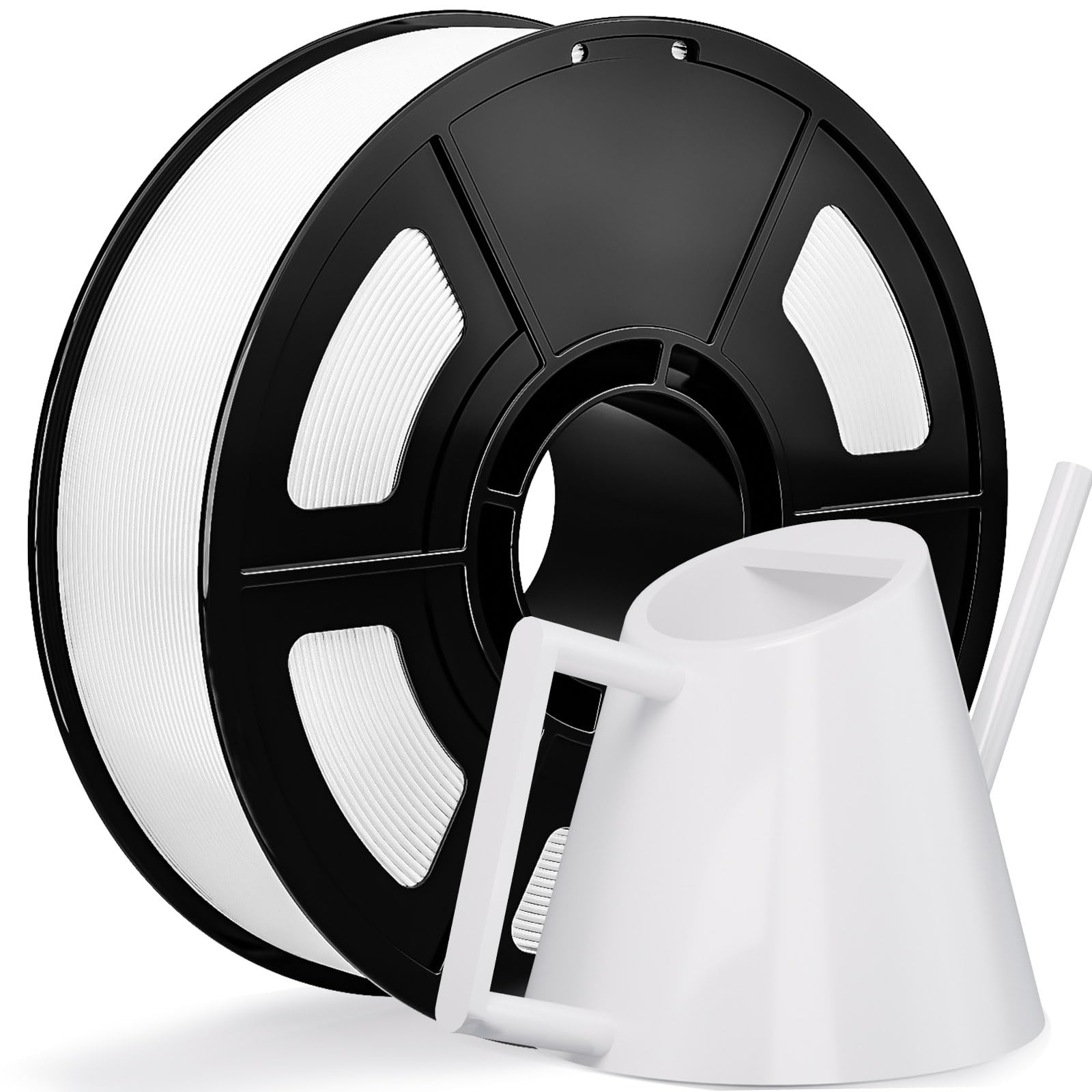 IEMAI White PETG Filament 1.75mm 1kg, Tough & Durable 3D Printer Filament 30-300mm/s Printing Compatible with Bambu Lab, AMS, AM