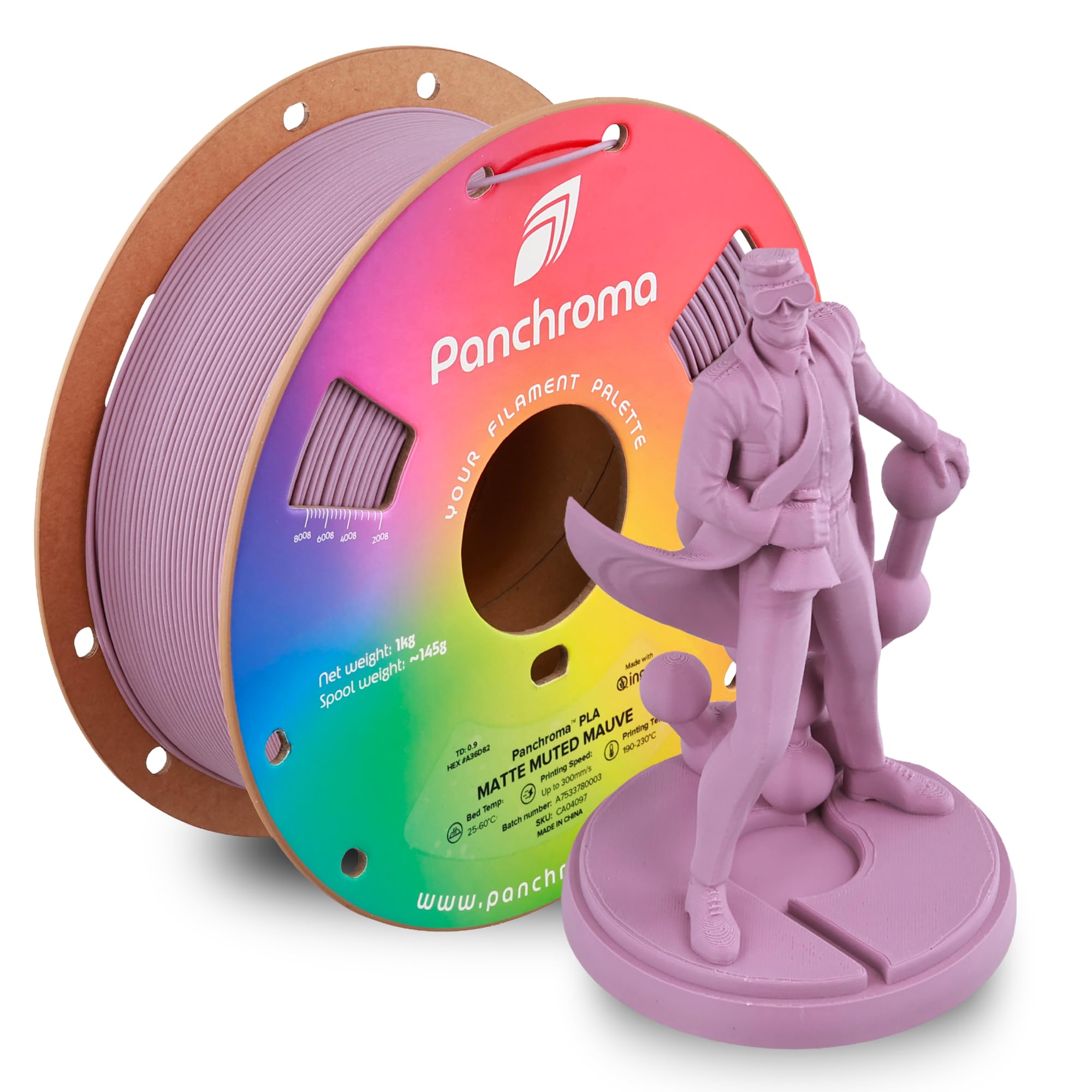 Polymaker Panchroma Matte PLA Filament, Muted Mauve 1.75mm 1kg 3D Printing Filament, Formerly Polyterra Matte, Fits Most FDM 3D 