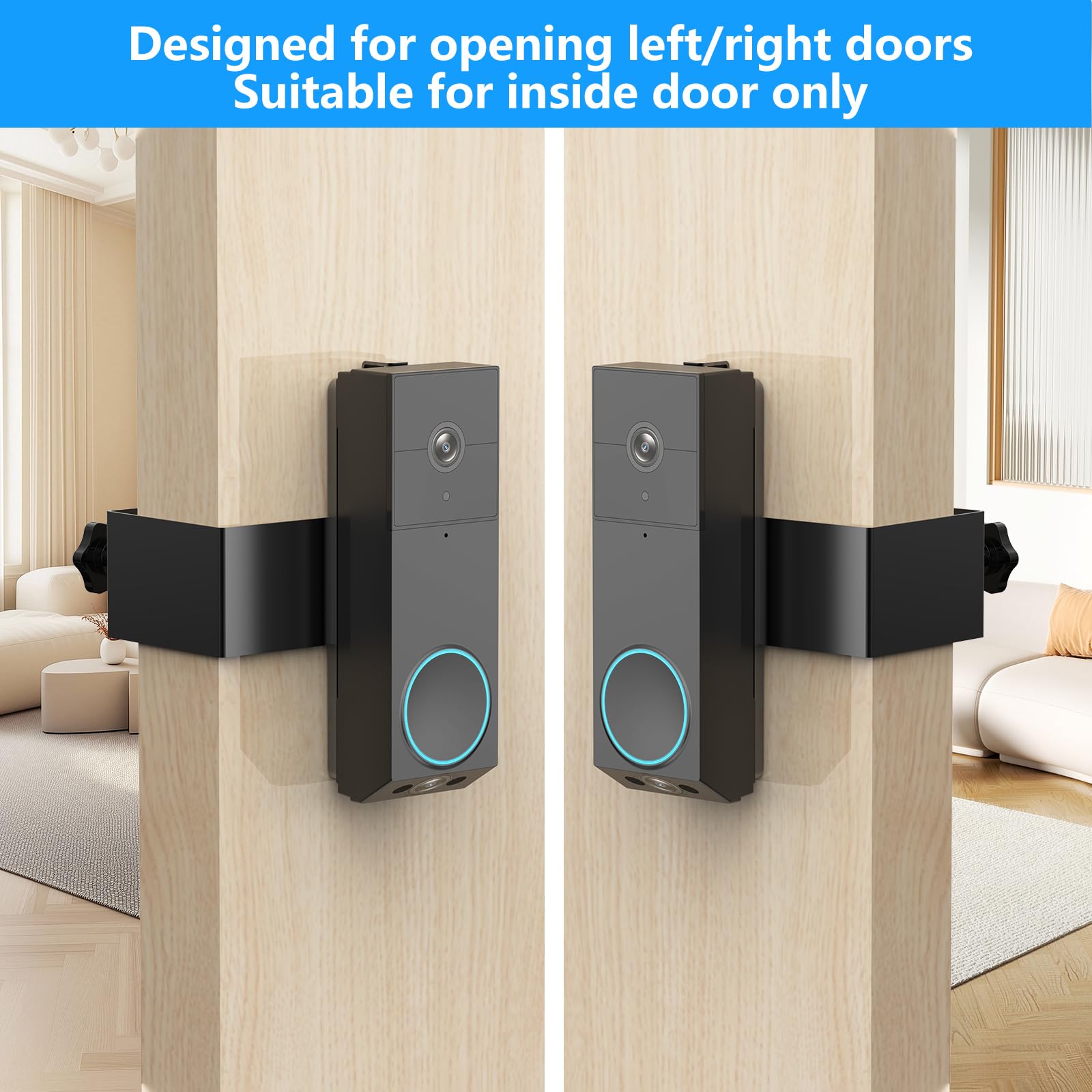 Anti Theft Doorbell Mount For Wyze Duo Cam Doorbell Only, No Drill Wyze Doorbell Camera Mount, Not Blocking Doorbell Sensor, Met