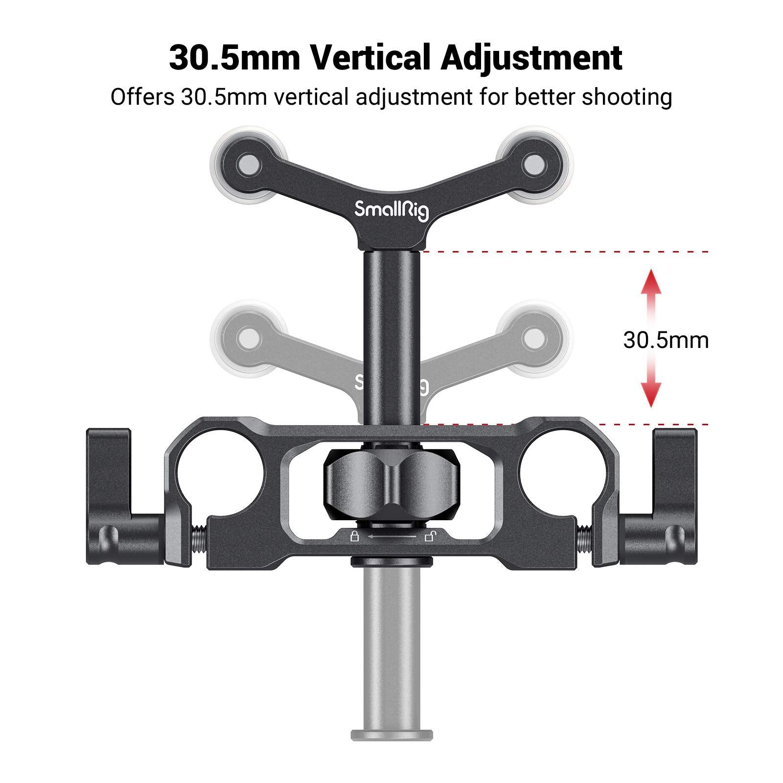 Smallrig Universal 15Mm Lws Rod Mount Lens Support 2727