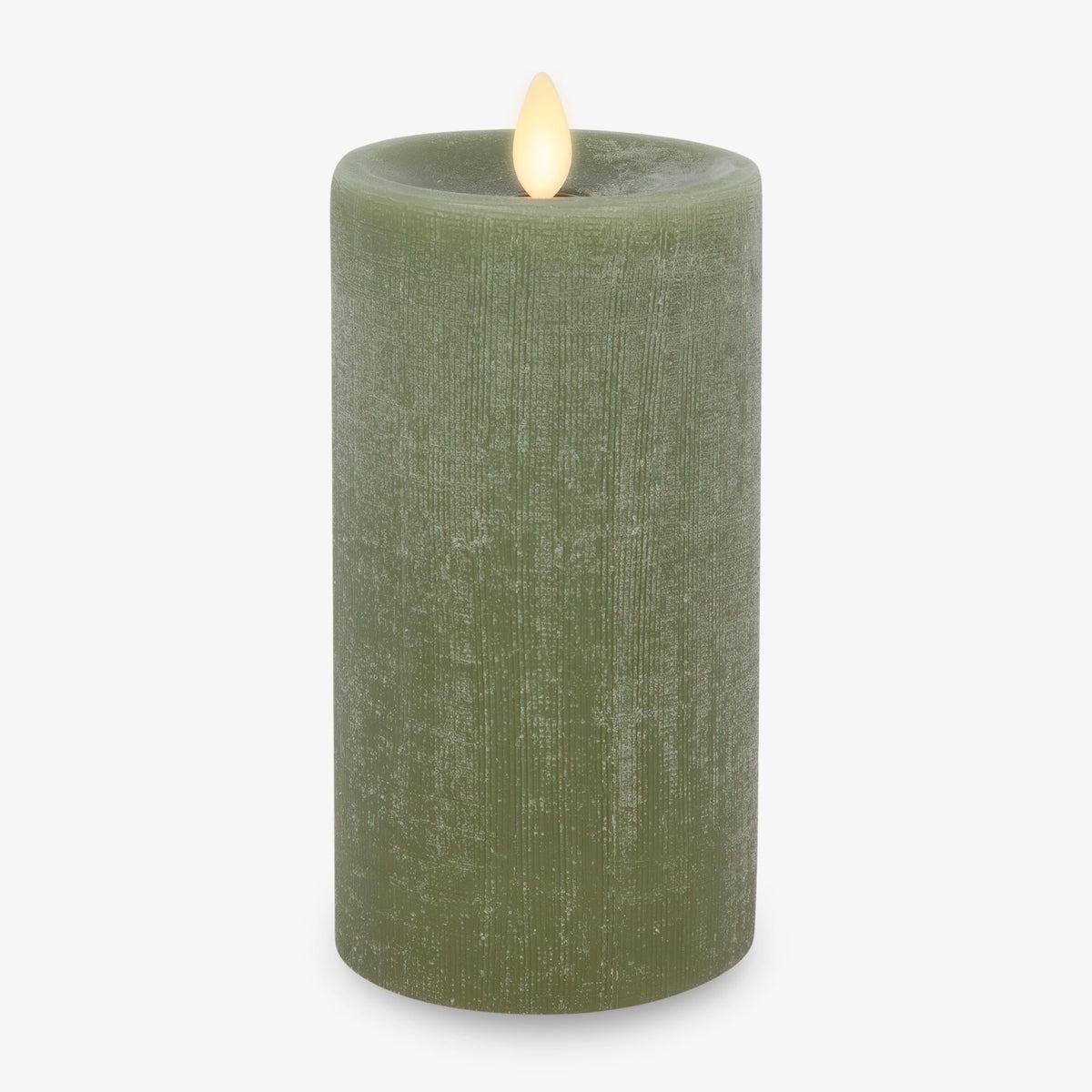 Luminara - Flameless Led Battery Operated Flickering Pillar Candles - Loden Green - Pack Of 1-3X6.5 - Realistic Moving Flame Rea