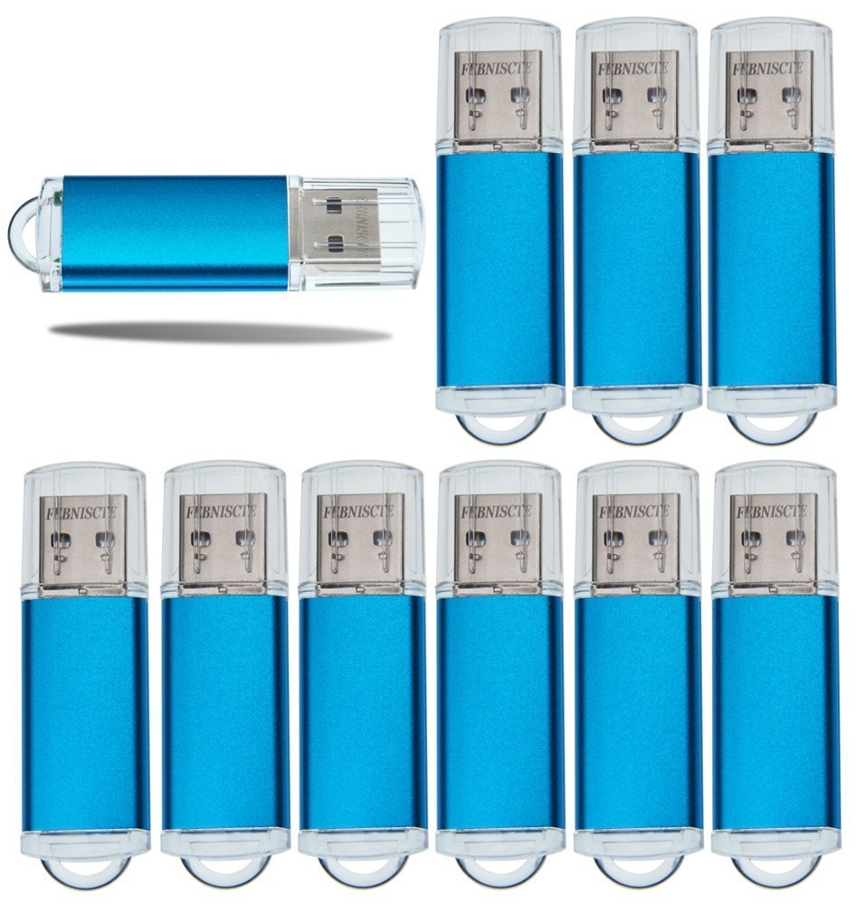 Febniscte Usb 3.0 Flash Drives 8Gb 10 Pack Blank Usb Flash Drives Portable Sky Blue Usb Drives