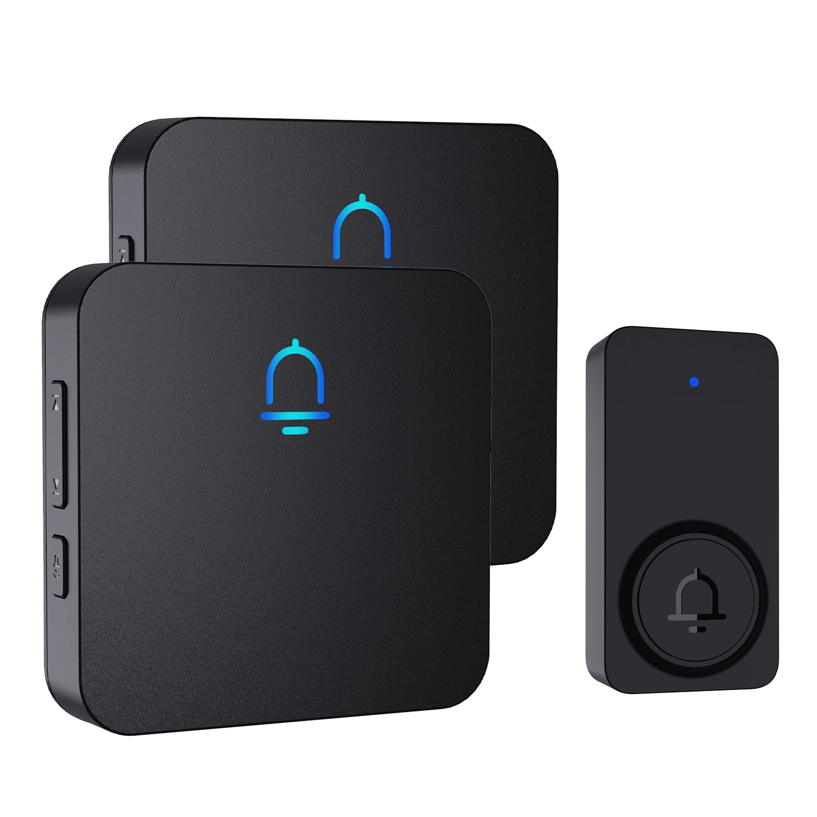 SECRUI Doorbell, 2 Receiver Wireless Doorbell with 1000ft Range, Adjustable Volume, Waterproof Design, Hassle-Free Installation, 32 Melodies, Black -Like New