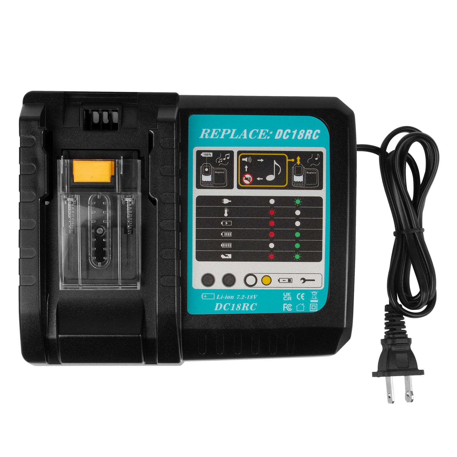 Rapid Battery Charger Dc18Rc Dc18Rd Dc18Ra For Makita Tools 14.4V 18V Lxt Li Ion Battery Bl1815 Bl1820 Bl1830 Bl1850 Bl1860 Bl18