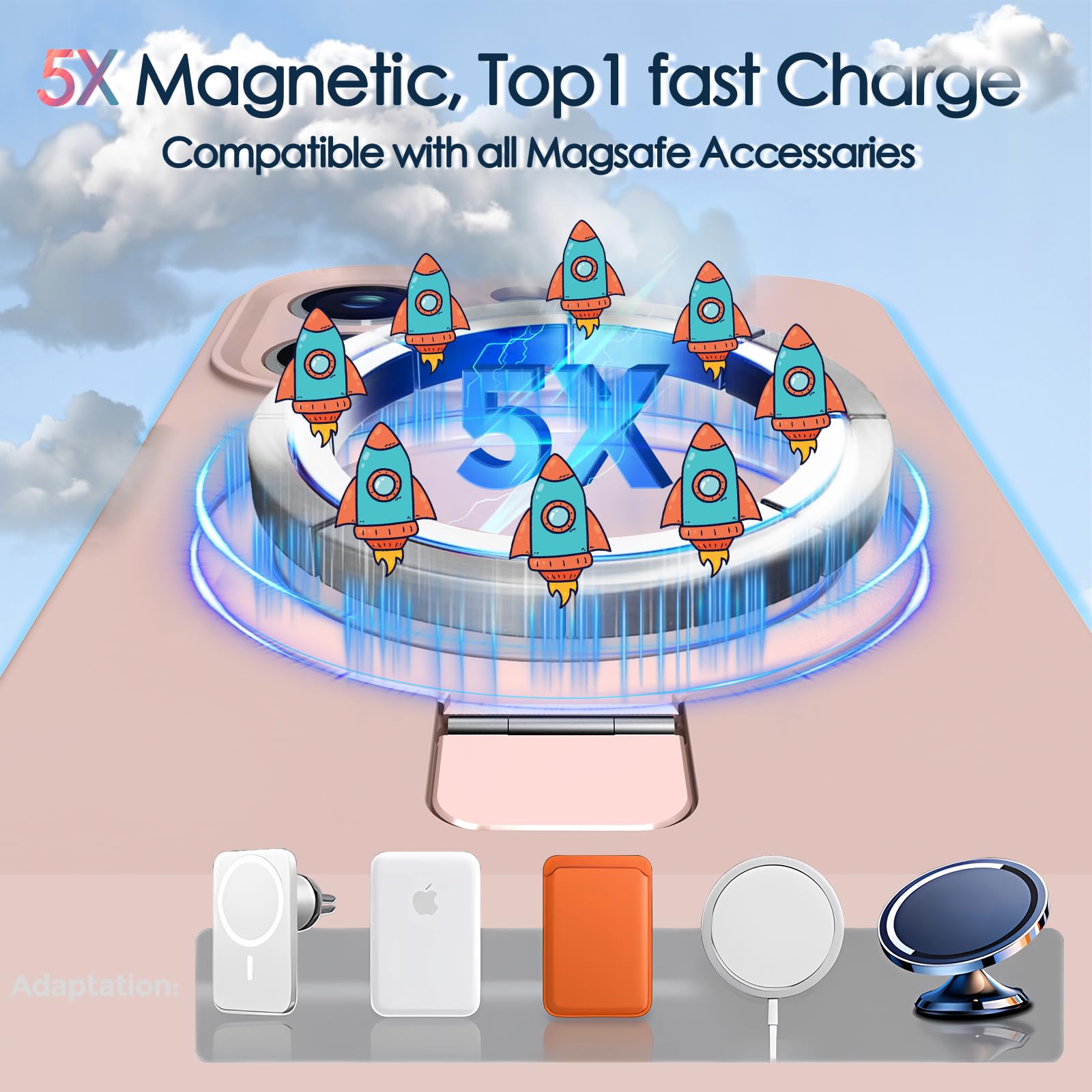 Mag Ring Designed For Iphone 15 Pro Max Case, Liquid Silicone [Moisturizing Factor] Extreme Soft Slim Phone Case With Stand [Com