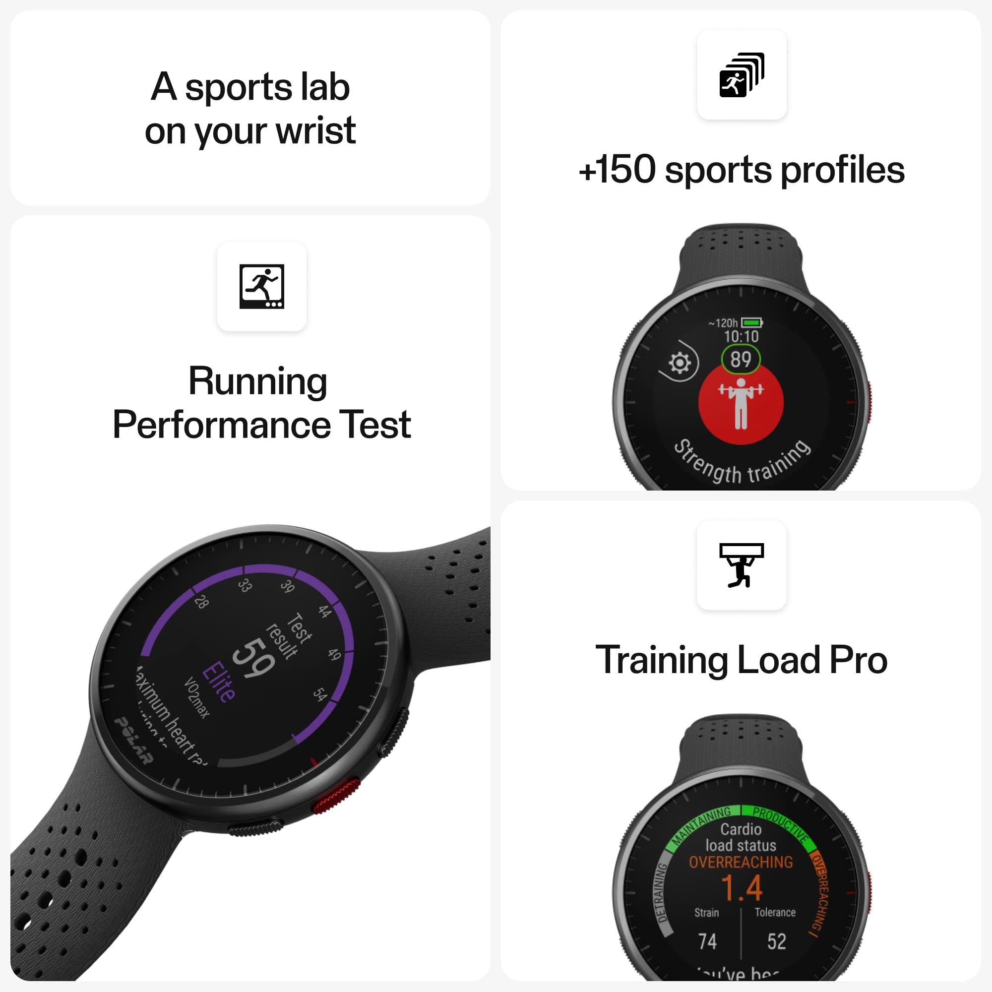 Polar Pacer Pro Advanced Ultra-Light Gps Fitness Tracker Smartwatch For Runners With Training Program & Recovery Tools; S-L, For