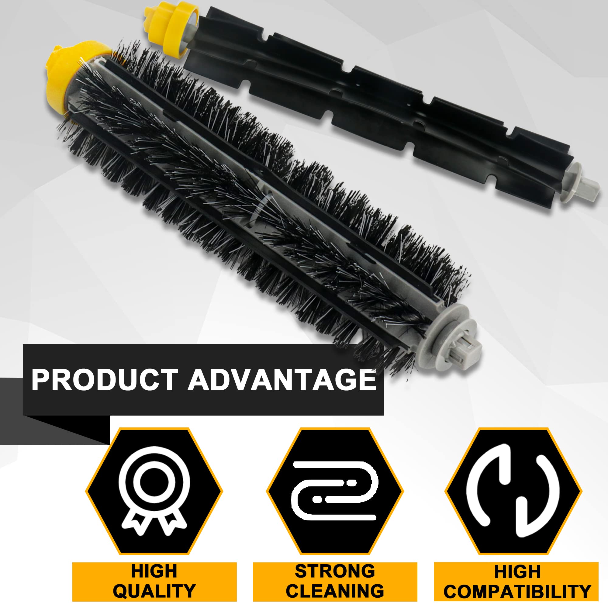 Fetions Replacement Brushes Fit For I Robot Room Ba 600 & 700 Series 614 630 635 640 645 650 660 675 680 690 695 760 770 780 Rob