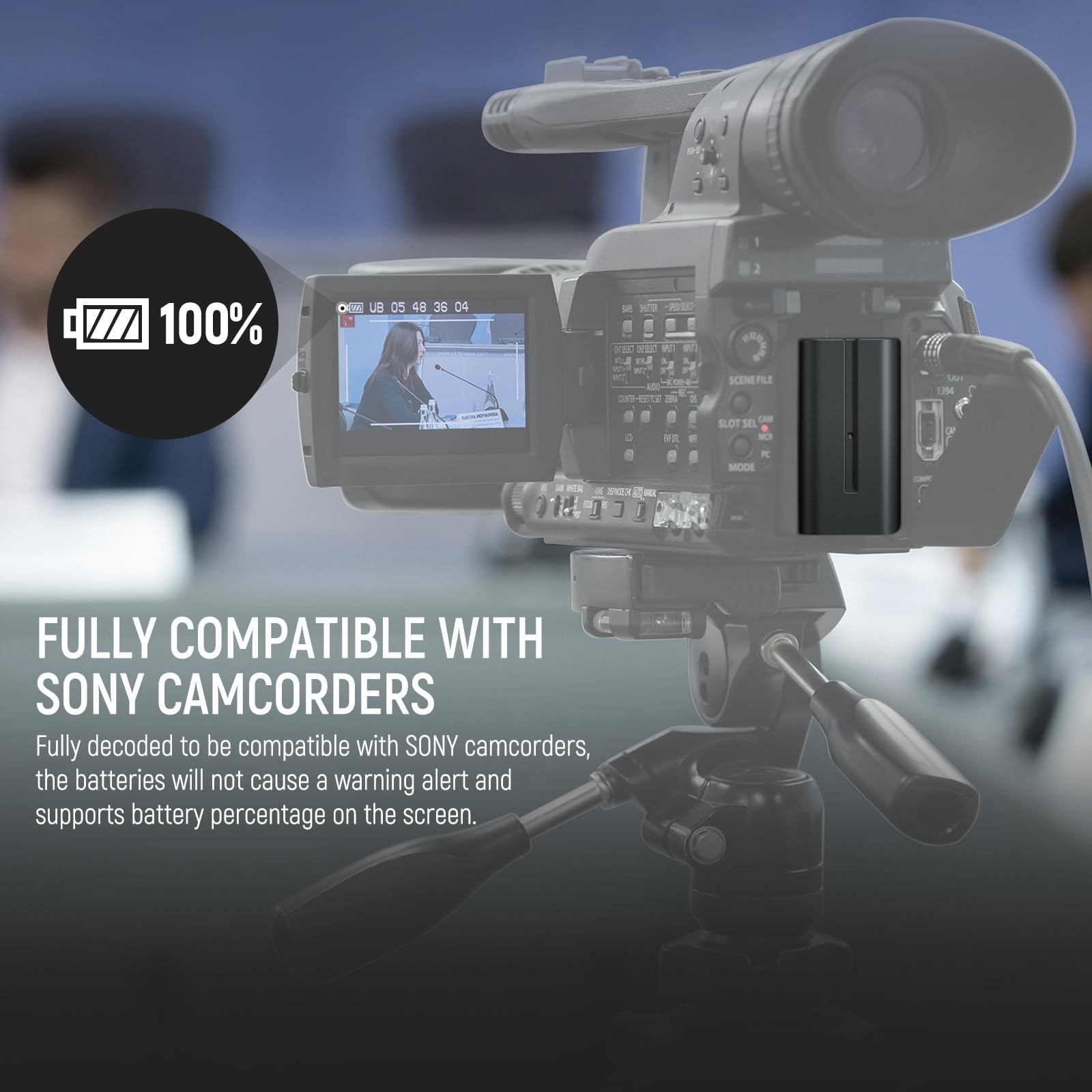 Neewer Np F970 2Pcs 7800Mah Replacement Batteries With Lcd Fast Charger Dual Usb, Compatible With Sony Np F970 F960 F950 F770 F7