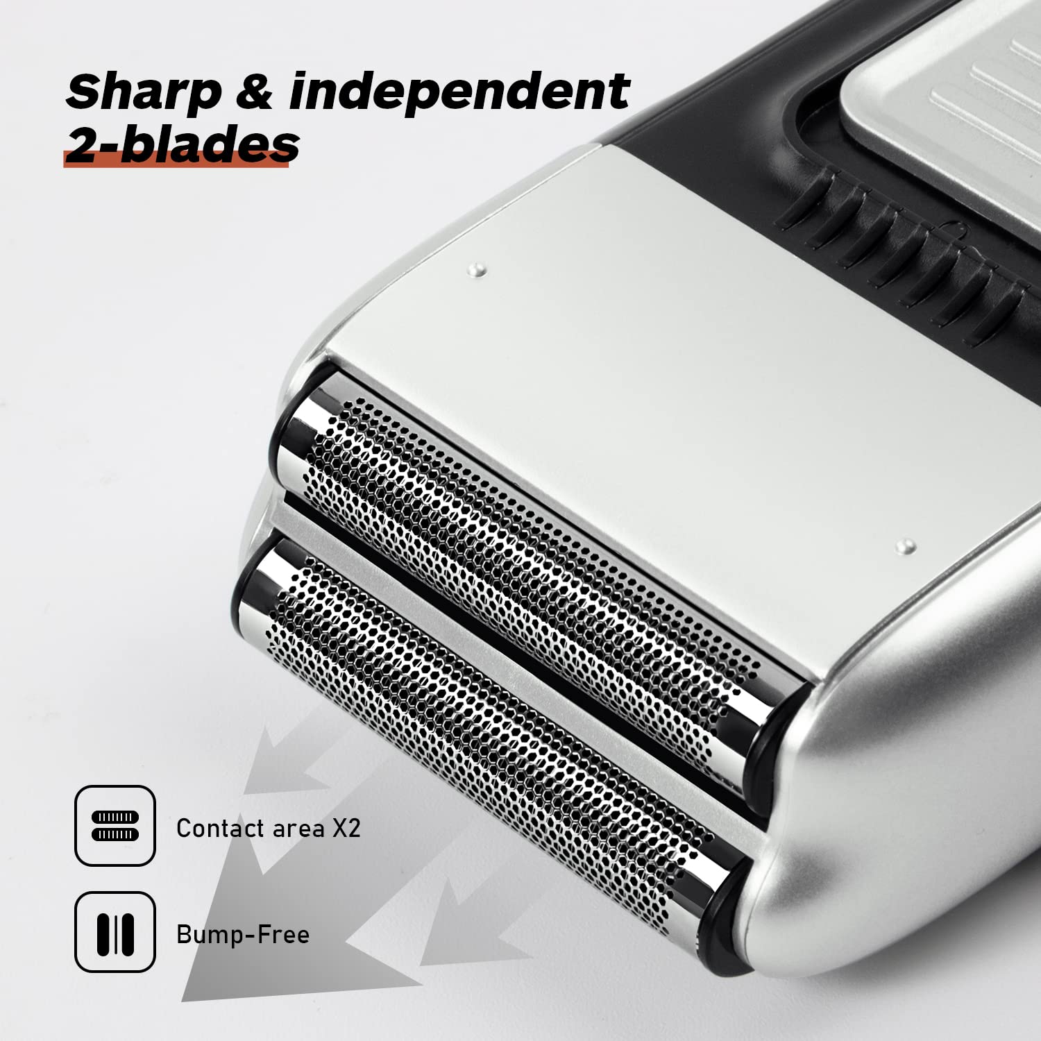 Suprent Foil Shaver For Men  Electric Rechargeable Balding Head Shaver  Beard Trimmer With 2 Replacement Shaver Head  Rechargeab