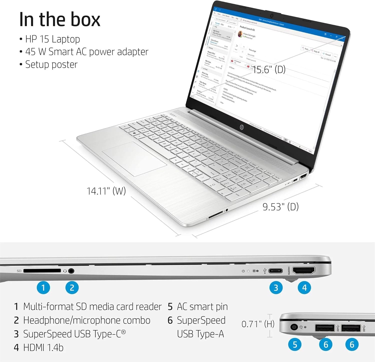 Hp Windows 11 Pro 15 15.6'' Fhd Business Laptop Computer,11Th Gen Intel Core I5-1135G7, 32Gb Ram 1Tb Ssd, Intel Iris Xe Graphic,