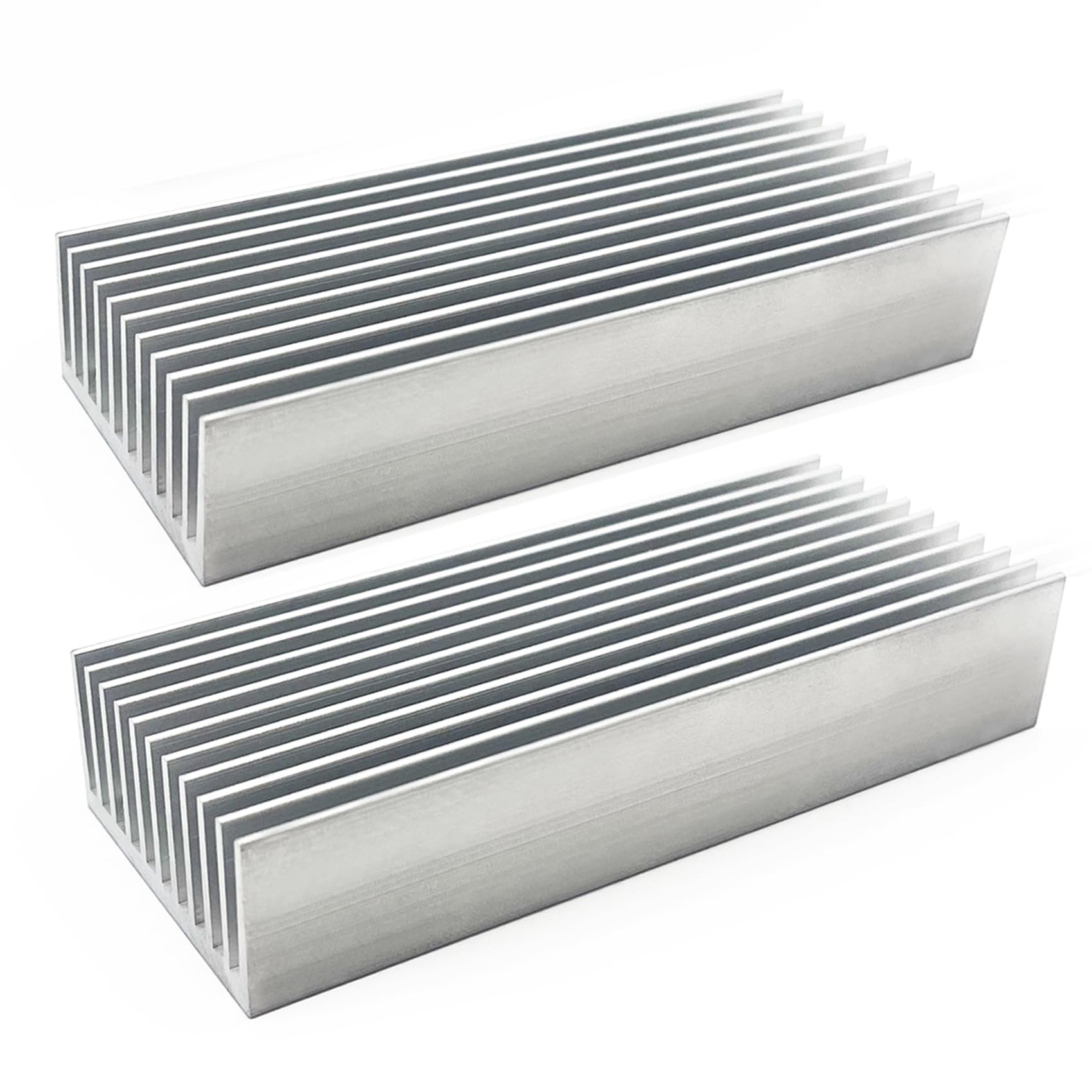 Awxlumv 2Pcs Aluminum Heatsink 100 X 40 X 20Mm/ 3.94X1.57X0.79 Inch Heat Sink Chipset Diffusion Cooling Fin Comb Heat Sinks Cool