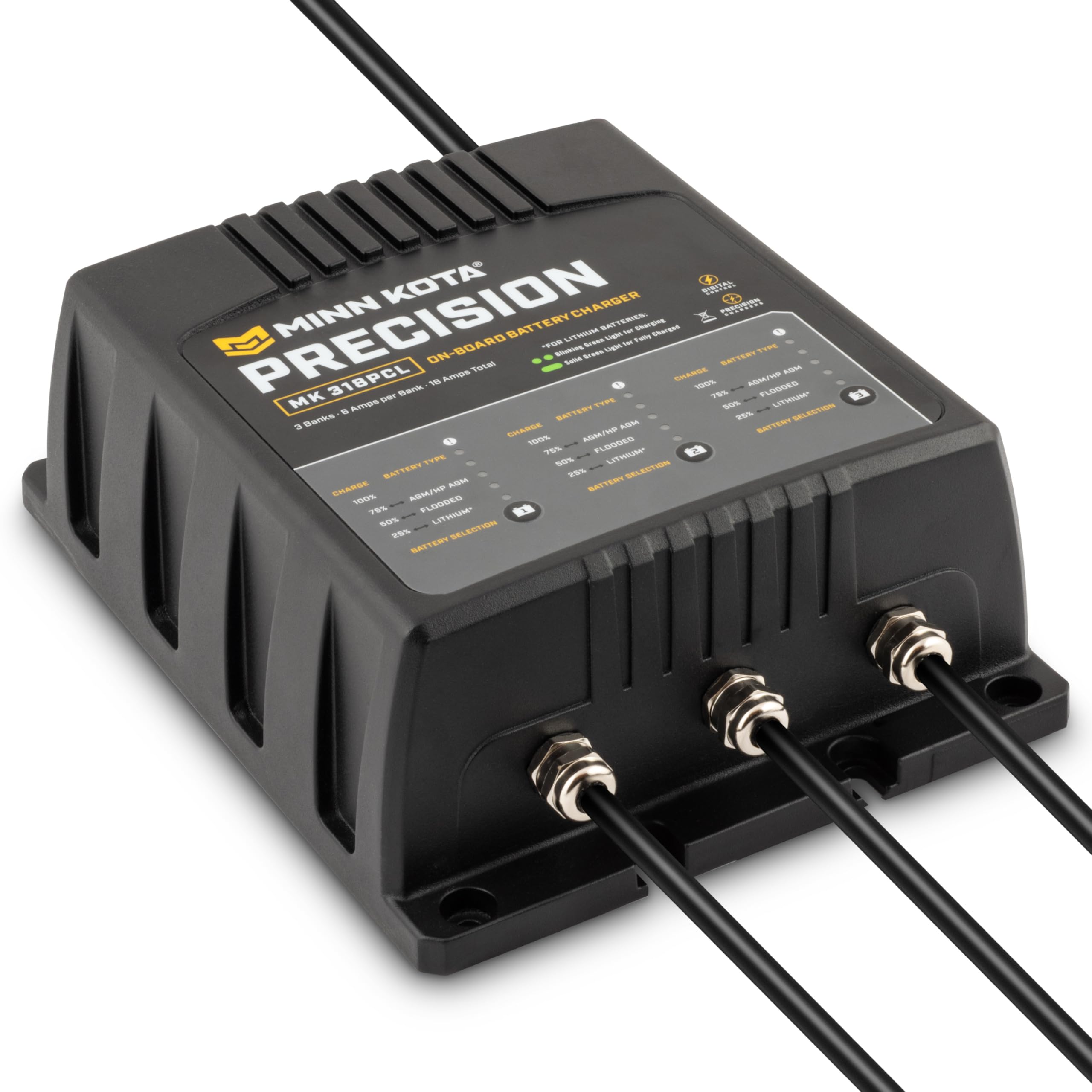 Minn Kota Precision Charger MK 318 PCL  3 Bank x 6 amps