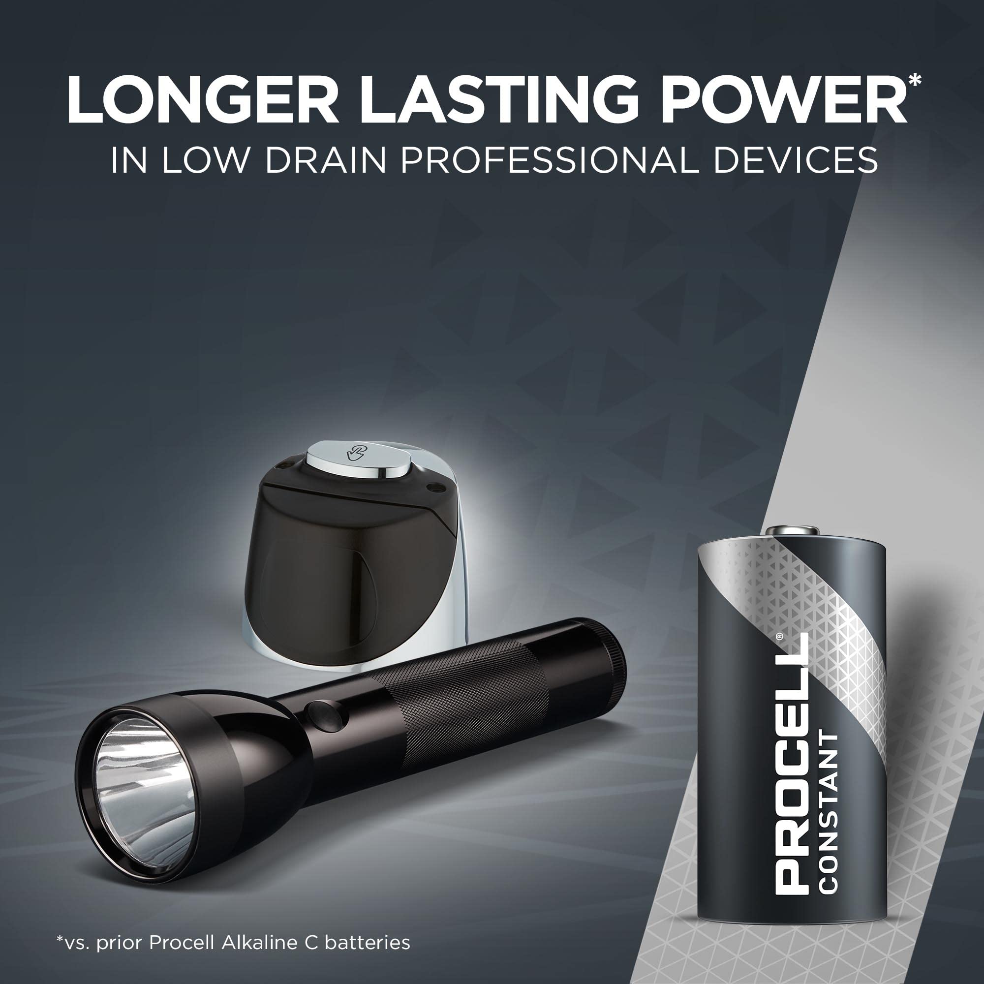 Procell Constant C Cell Long Lasting Alkaline Batteries (72 Pack), 10 Year Shelf Life, Bulk Value Pack For Consistent Moderate D