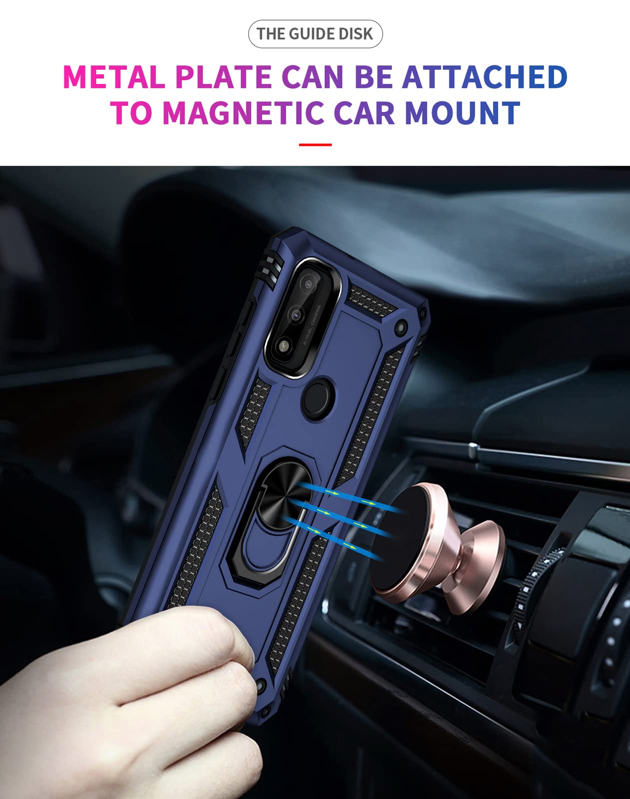 Sktgslamy For Moto G Pure Phone Case,Moto G Power 2022 Case,With Hd Screen Protector, [Military Grade] 16Ft. Drop Tested Cover W