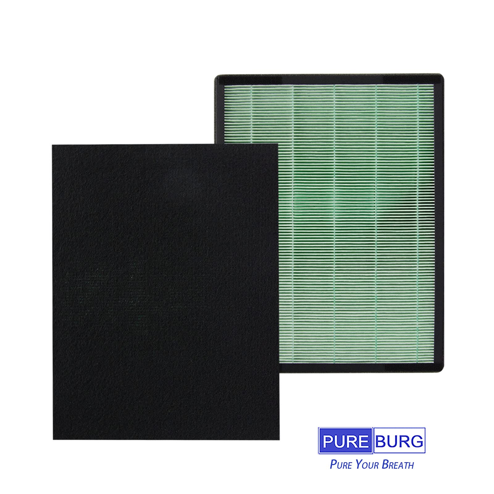 Pureburg Replacement Filter Set Compatible With Coway Airmega 150 (Ap 1019C) & Airmega 160 Air Purifiers, 2 Pack H13 Hepa + 8 X