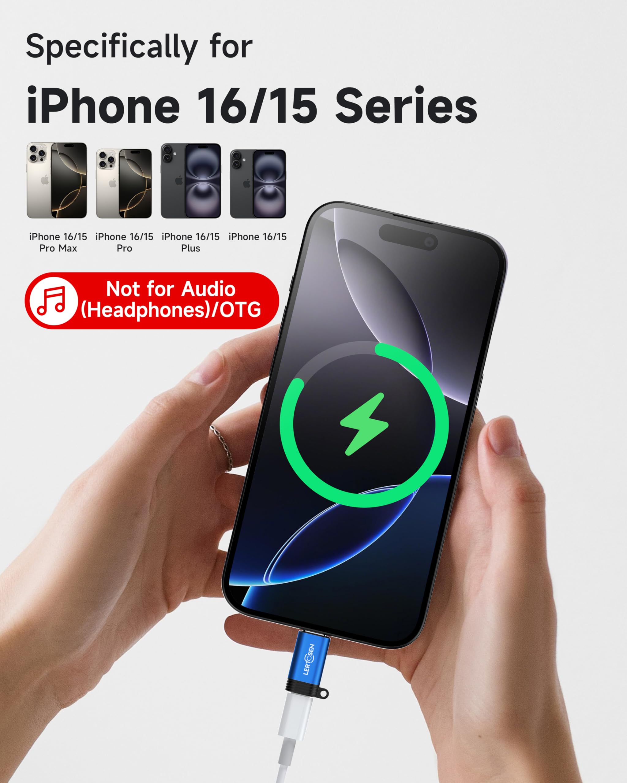 4 Pack Lightning To Usb C Adapter For Iphone 15/16/16 Pro/16 Pro Max/16 Plus,Samsung S24,Ipad Air,Fast Charging & Data Transfer,