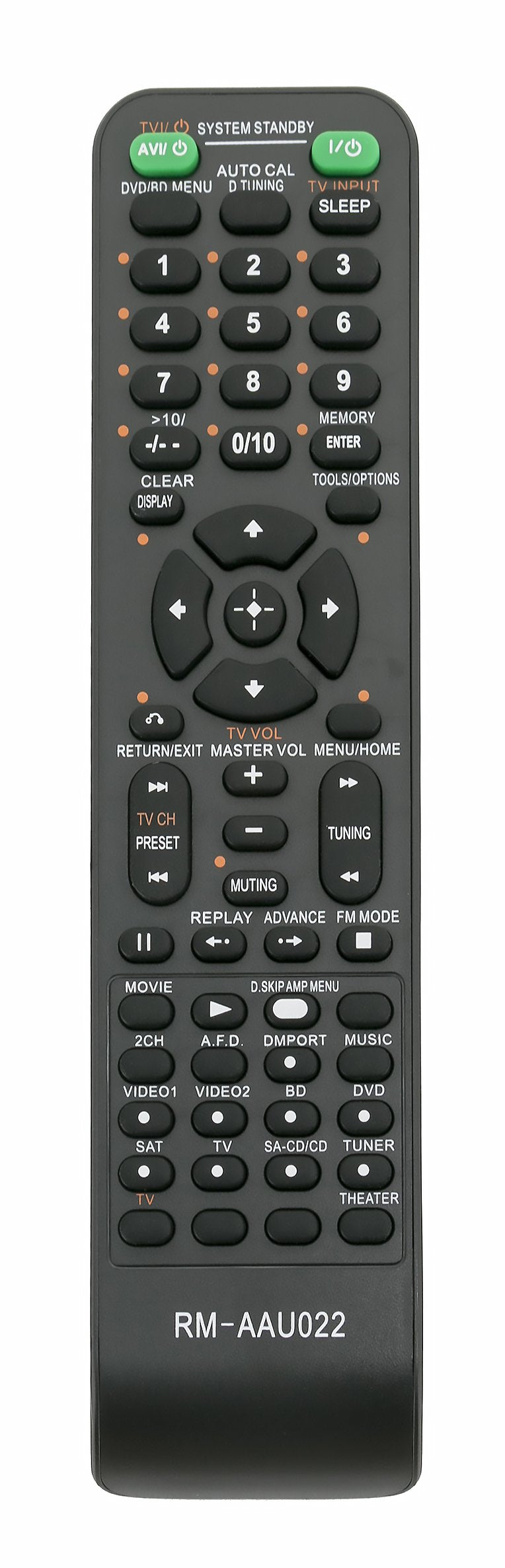 New RM-AAU022 Replace Remote fit for Sony Home Theatre System HT-SS2300 HTDDW5000 STR-DG520 STRKM7500 HTDDWG700 HT-SF2300 STR-KS2300
