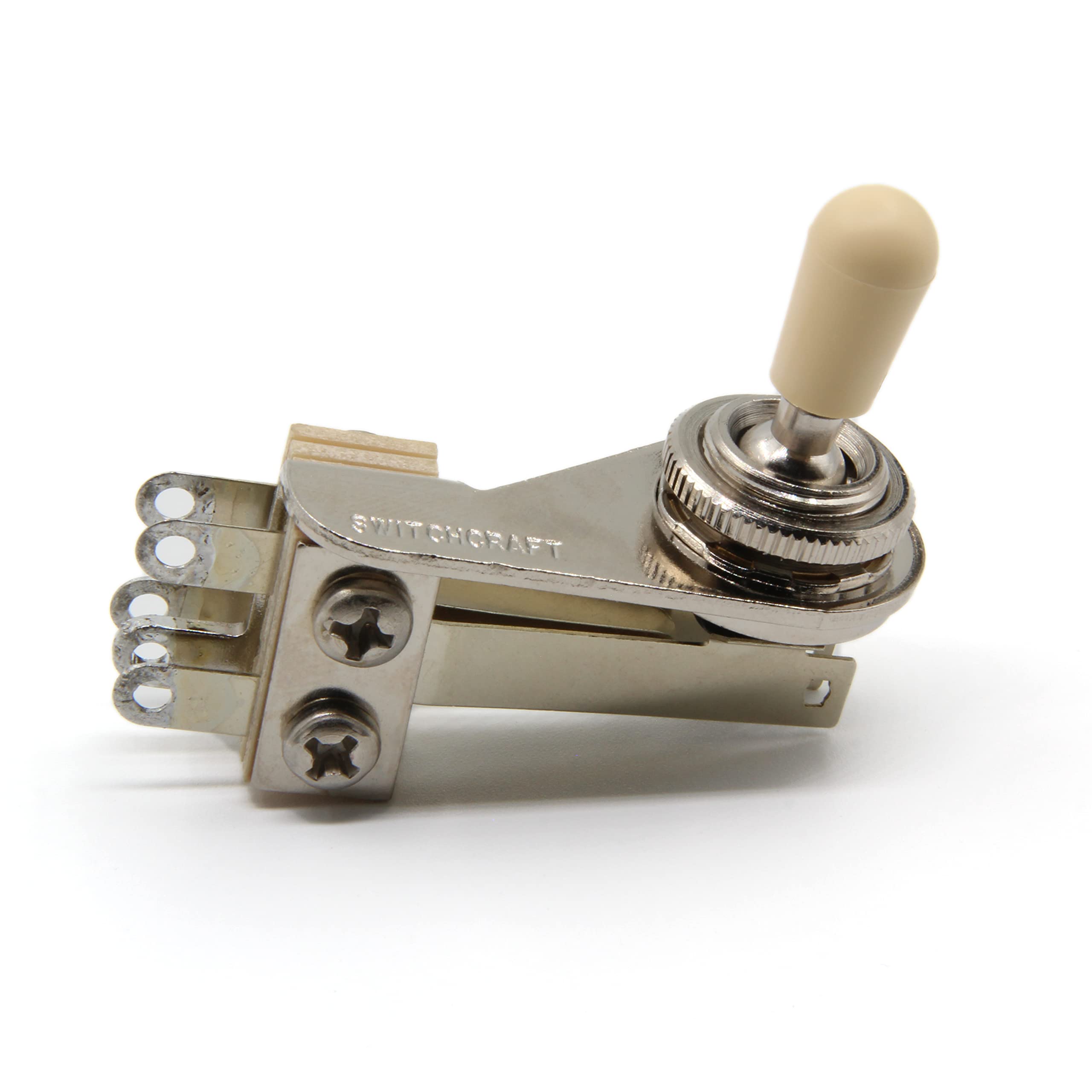 Switchcraft 3 Way Right Angle''L Type'' Toggle Switch W/Genuine Switchcraft Tip   Black, White, Cream Or Amber   For Electric Gu