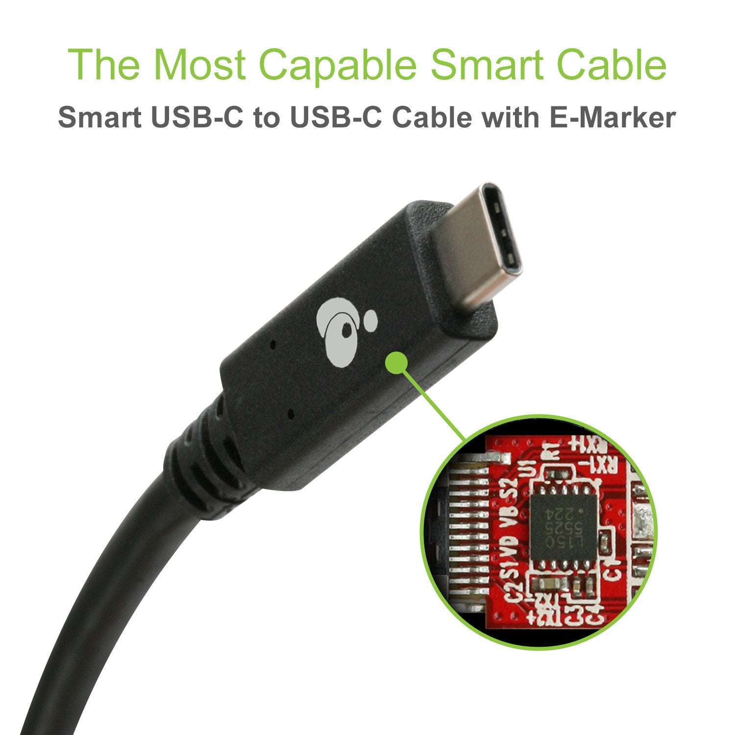 Iogear Smart Usb C To Usb C Usb If Certified 10Gbps (3.Feet/1 Meter) Cable With E Marker, G2Lu3Ccm01E