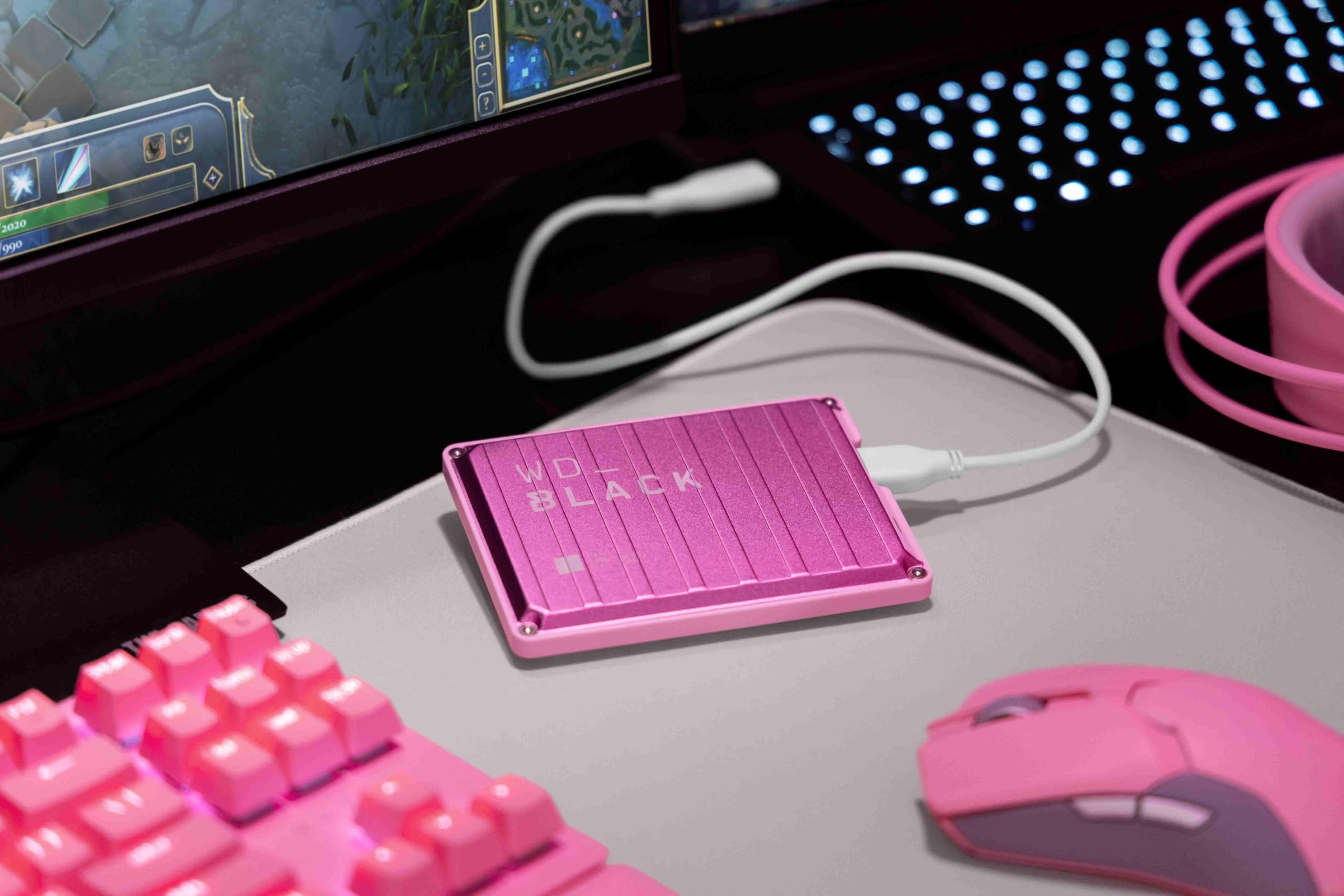 Wd_Black 2Tb Pink P10 Game Drive Portable External Hard Drive Hdd, Works With Playstation, Xbox, & Pc   Wdba2W0020Bpk Wes1