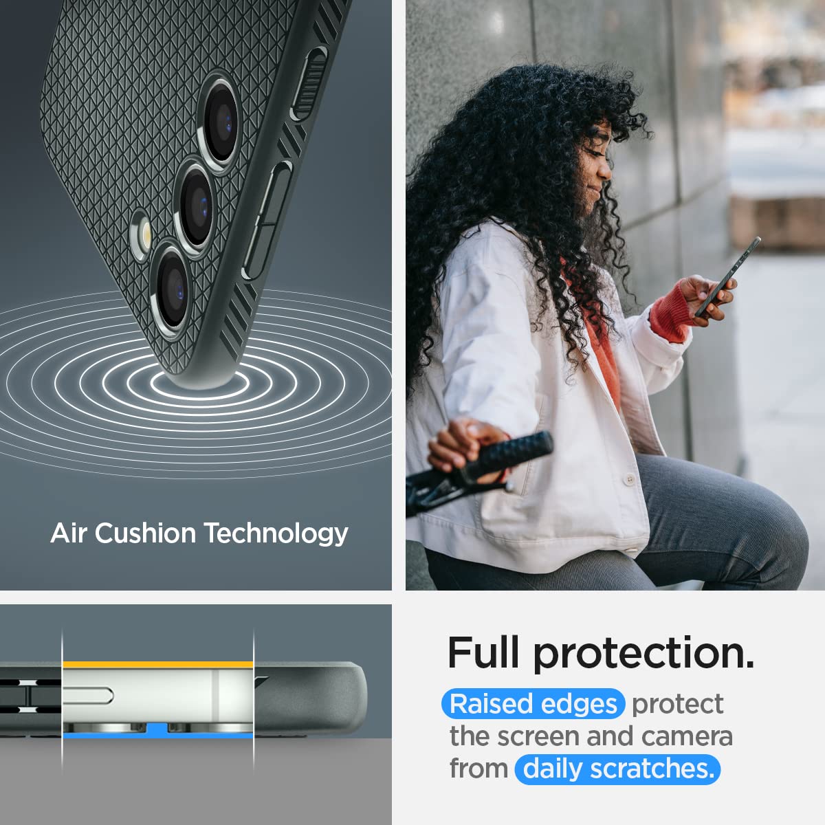 Spigen Liquid Air Designed For Galaxy S23 Case (2023)   Abyss Green