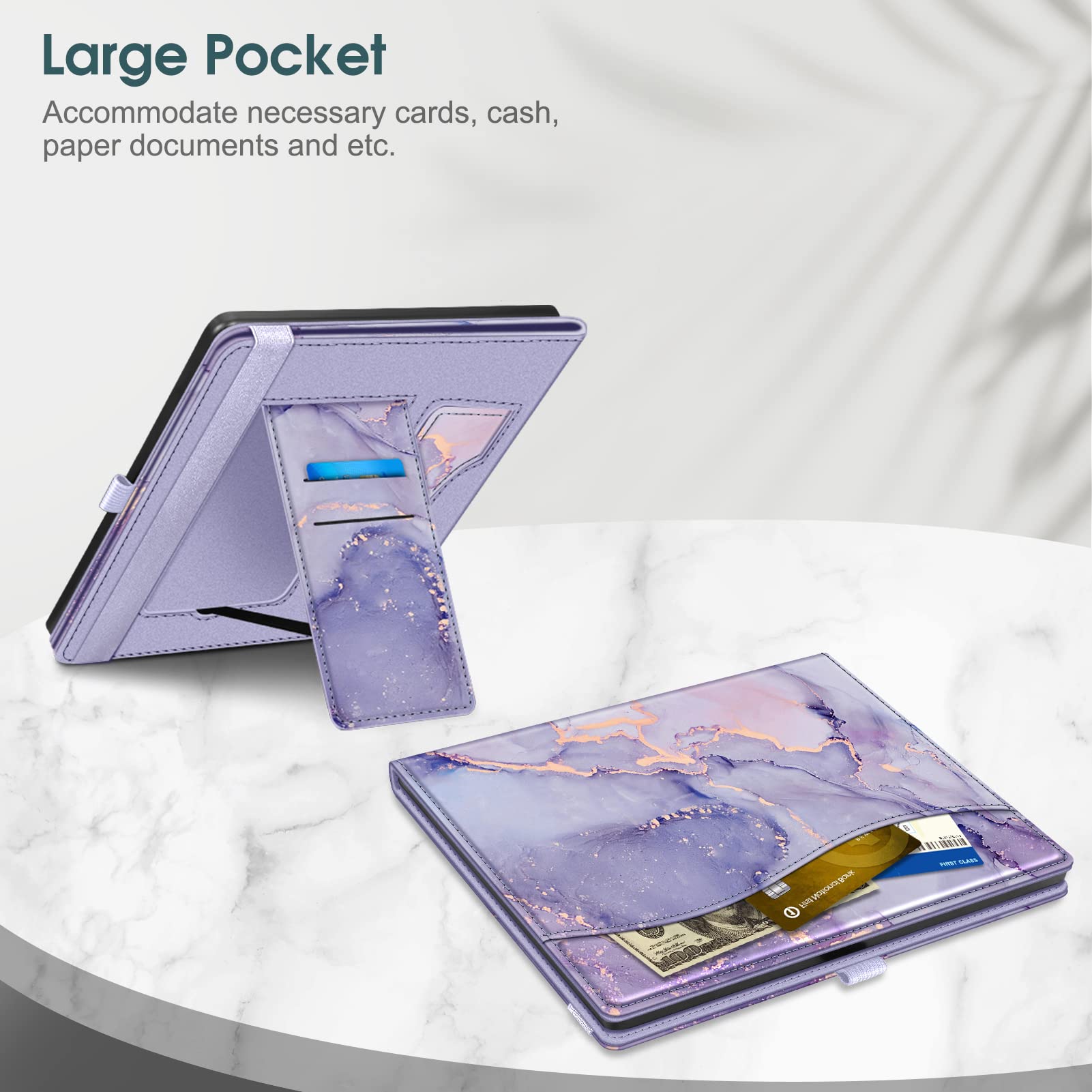 Fintie Stand Case For Kindle Scribe (2022 Released) 10.2 Inch Tablet - Premium Pu Leather Stand Cover Auto Sleep/Wake With Card