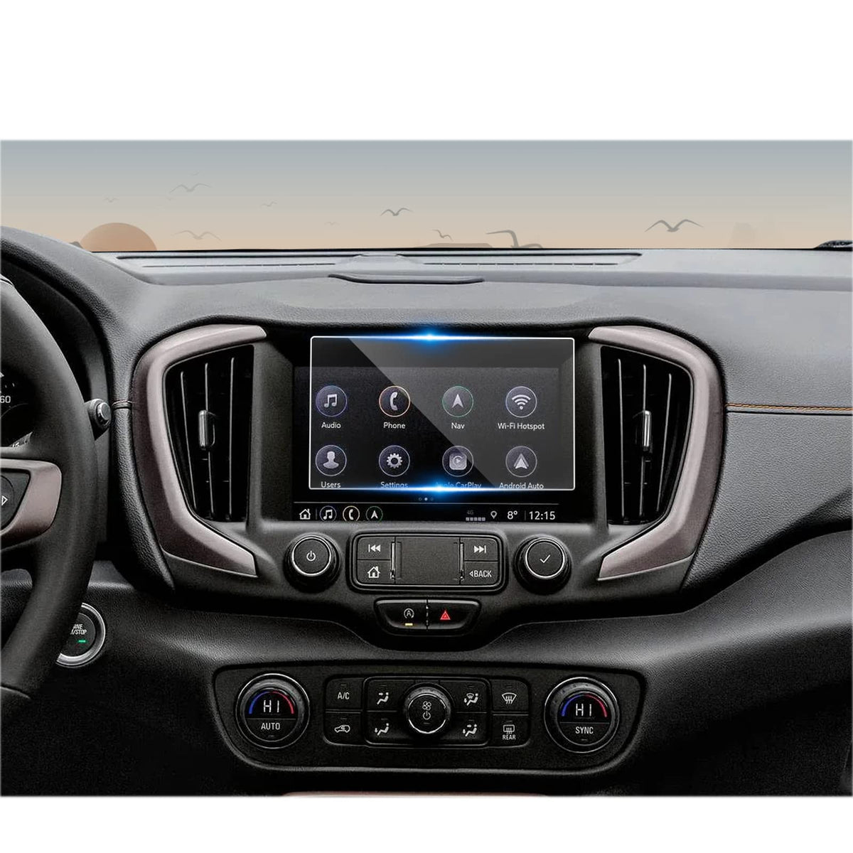 Cdefg Tempered Glass Screen Protector For 2018 2019 2020 2021 2022 2023 2024 Gmc Terrain Sle, Slt, At4 And Denali 8' Touch Screen,Display Film (8 Inch)