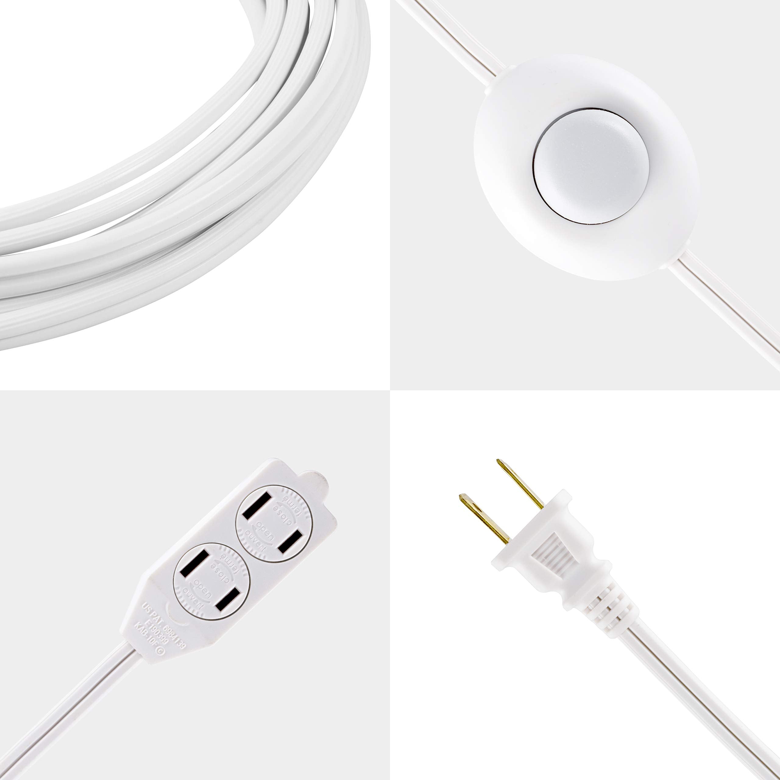 Ge Extension Cord With Footswitch 3 Outlet Extension Cord With Multiple Outlets With On Off Switch Perfect For Work From Home Es